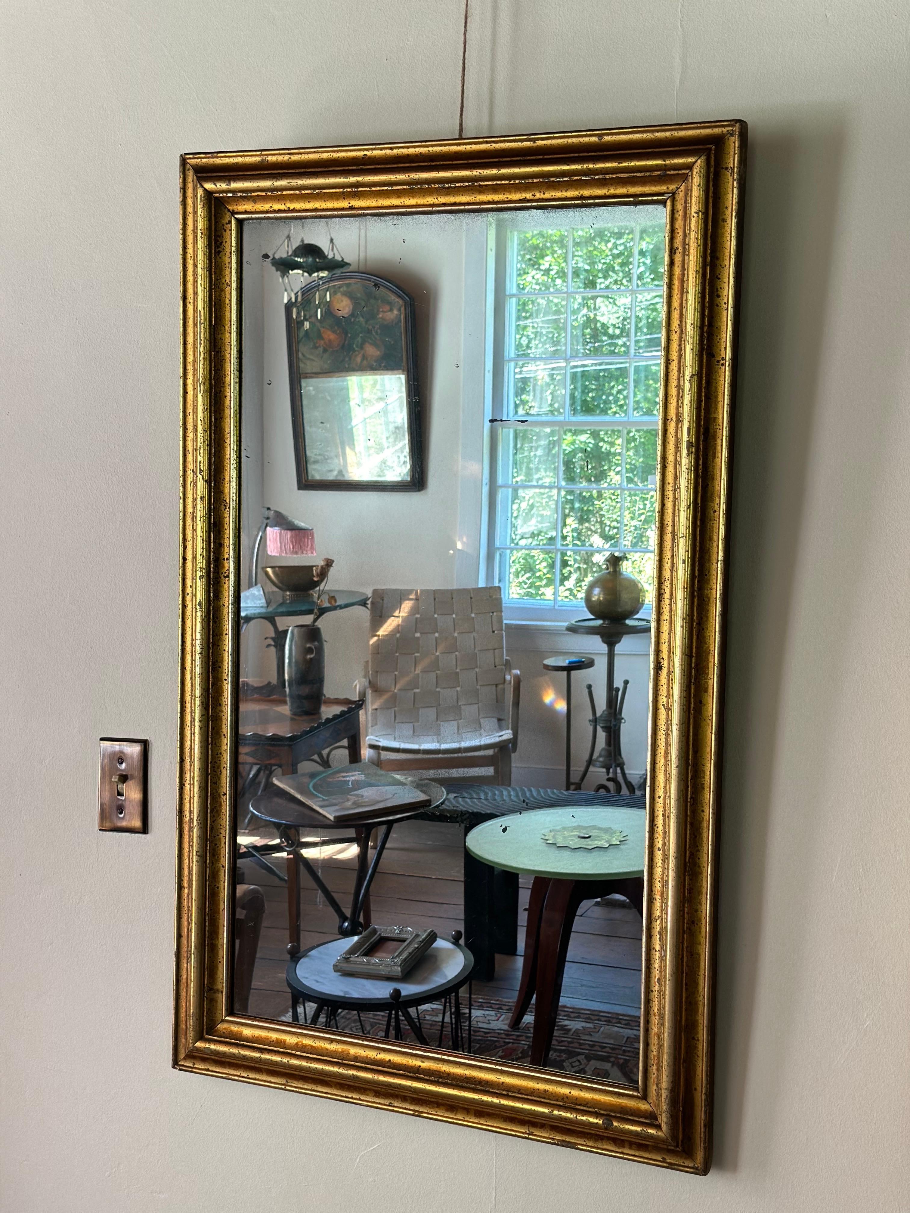 19th C. Lemon gilt framed mirror 5