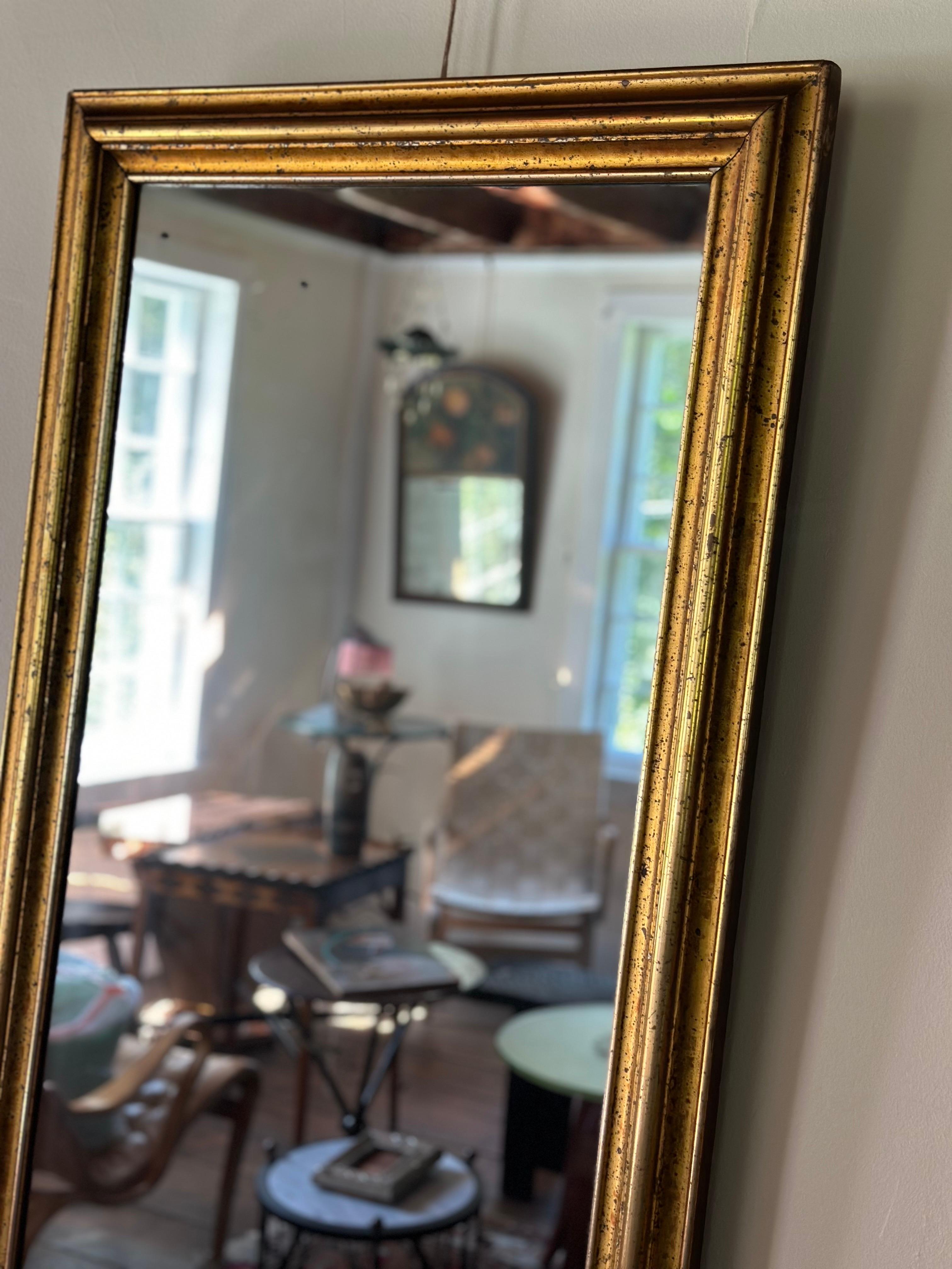 19th Century 19th C. Lemon gilt framed mirror