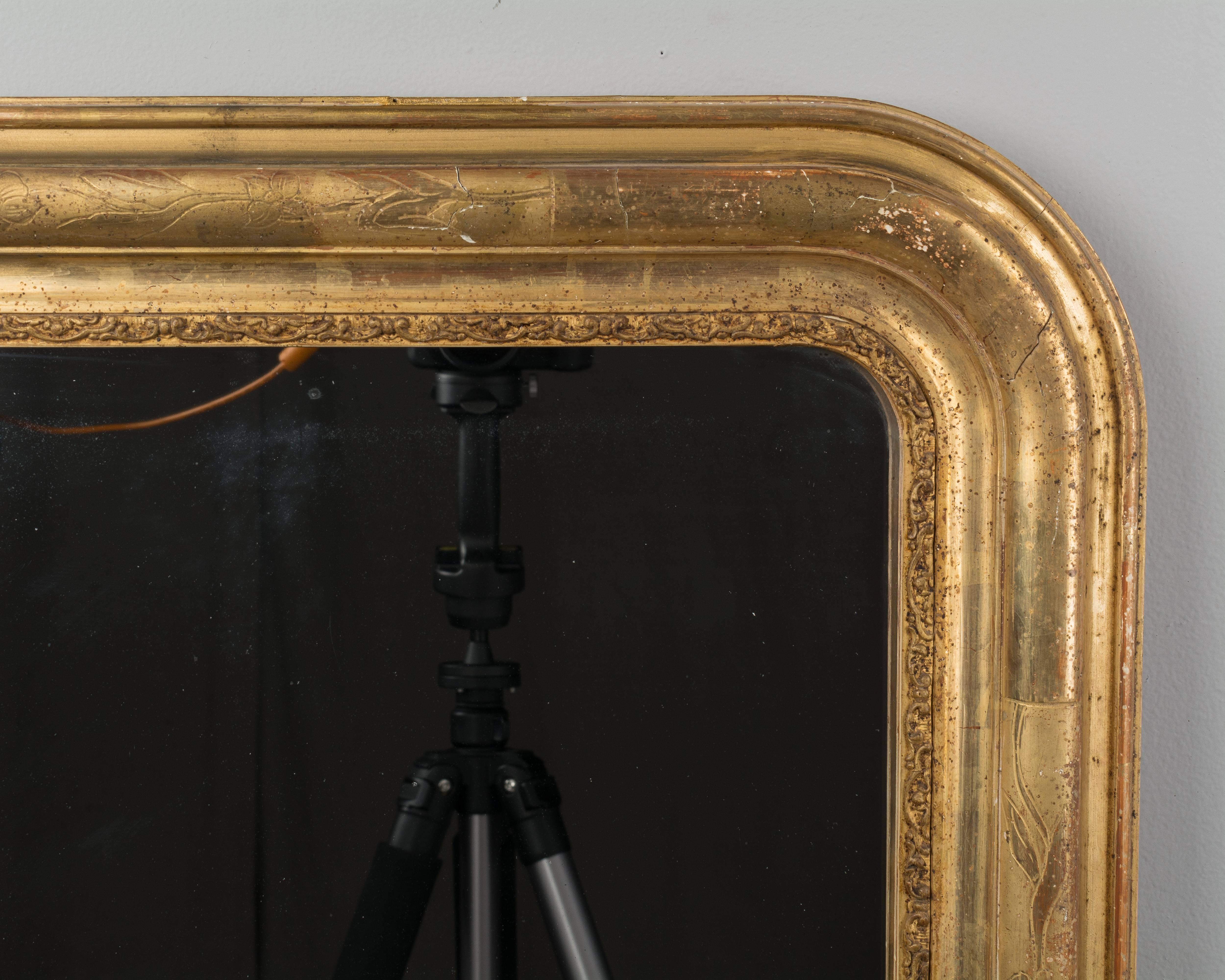 French 19th Century Louis Philippe Gilded Mirror