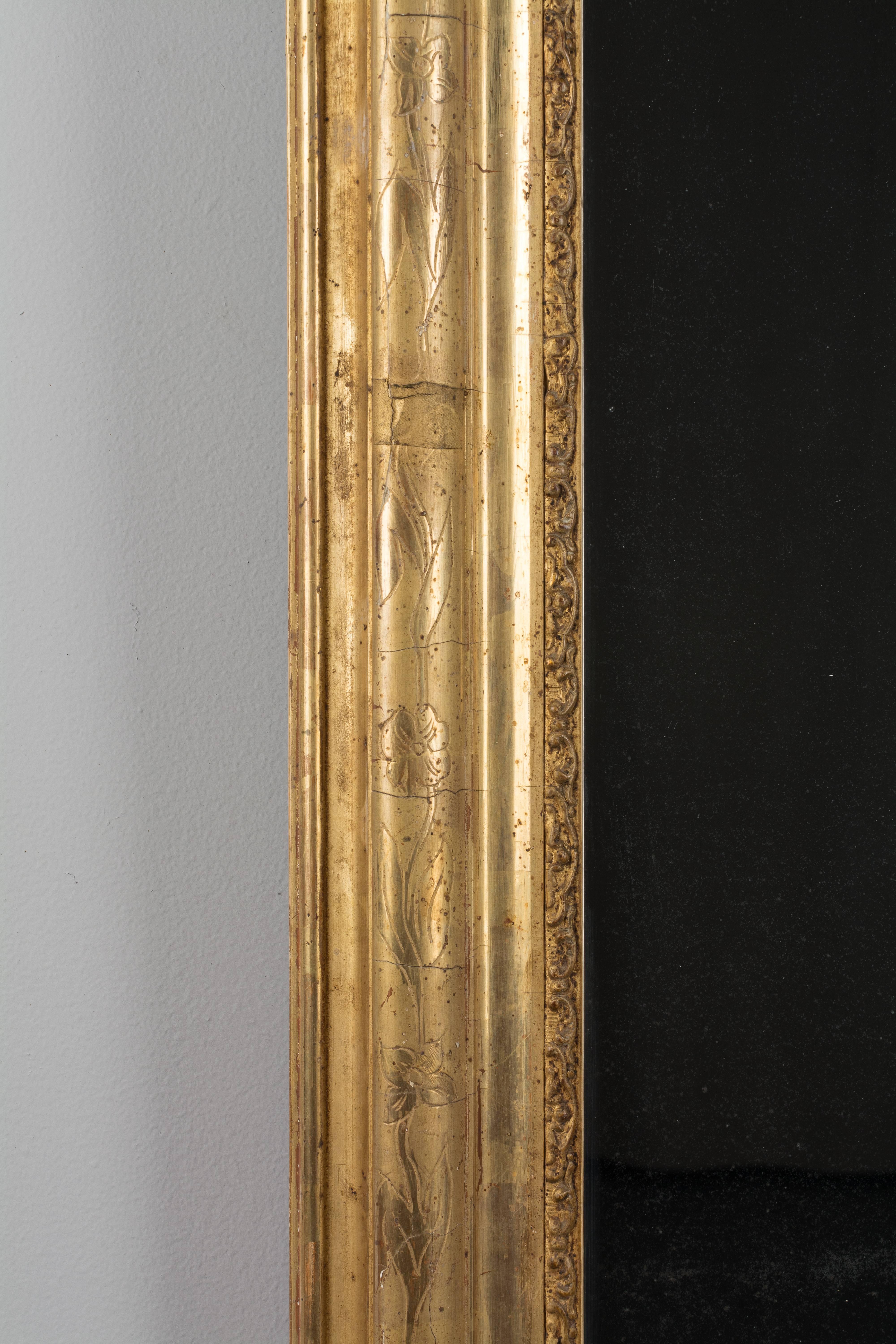 Hand-Crafted 19th Century Louis Philippe Gilded Mirror