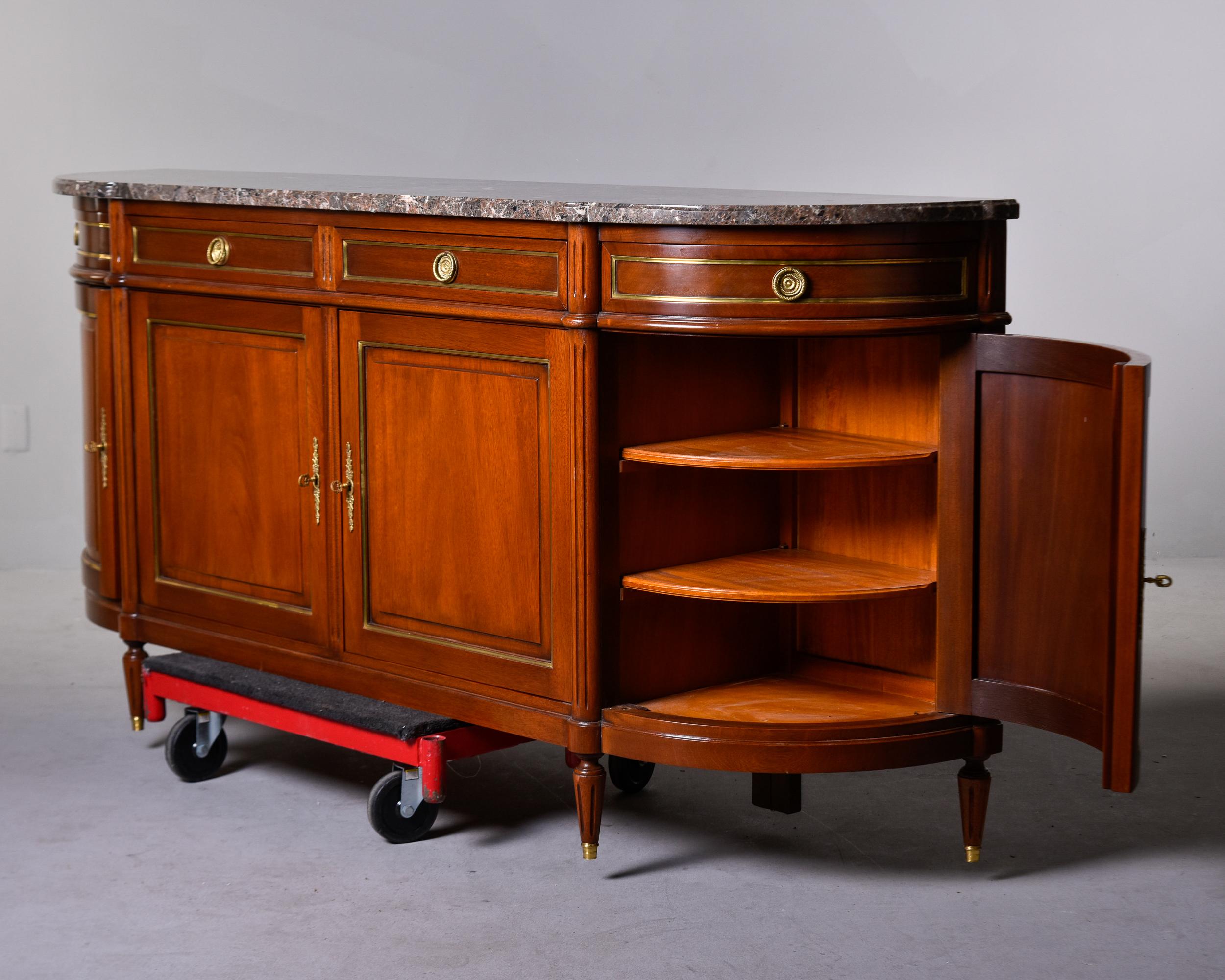 19th Century Louis Philippe Sideboard with Marble Top For Sale 8