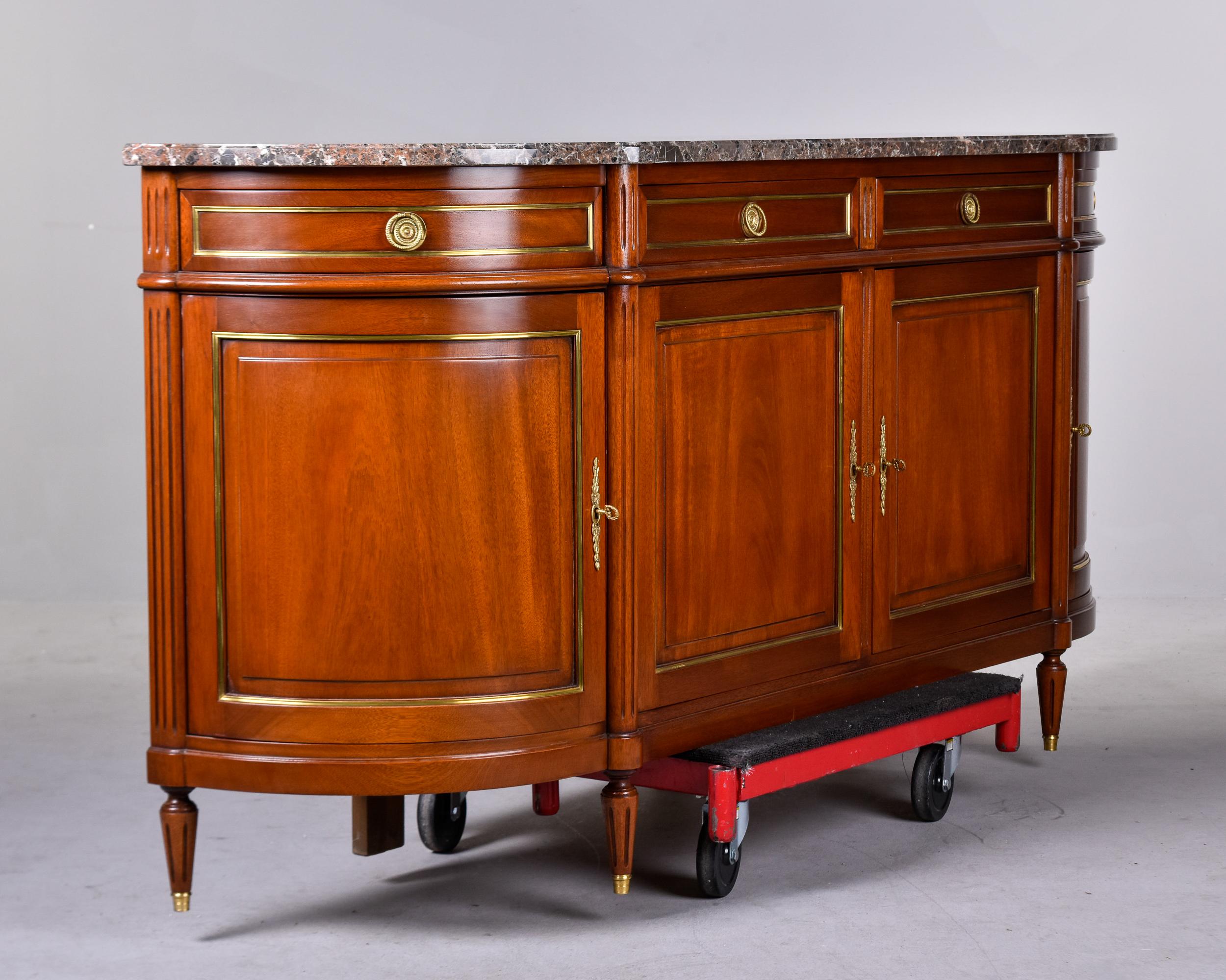 19th Century Louis Philippe Sideboard with Marble Top For Sale 2