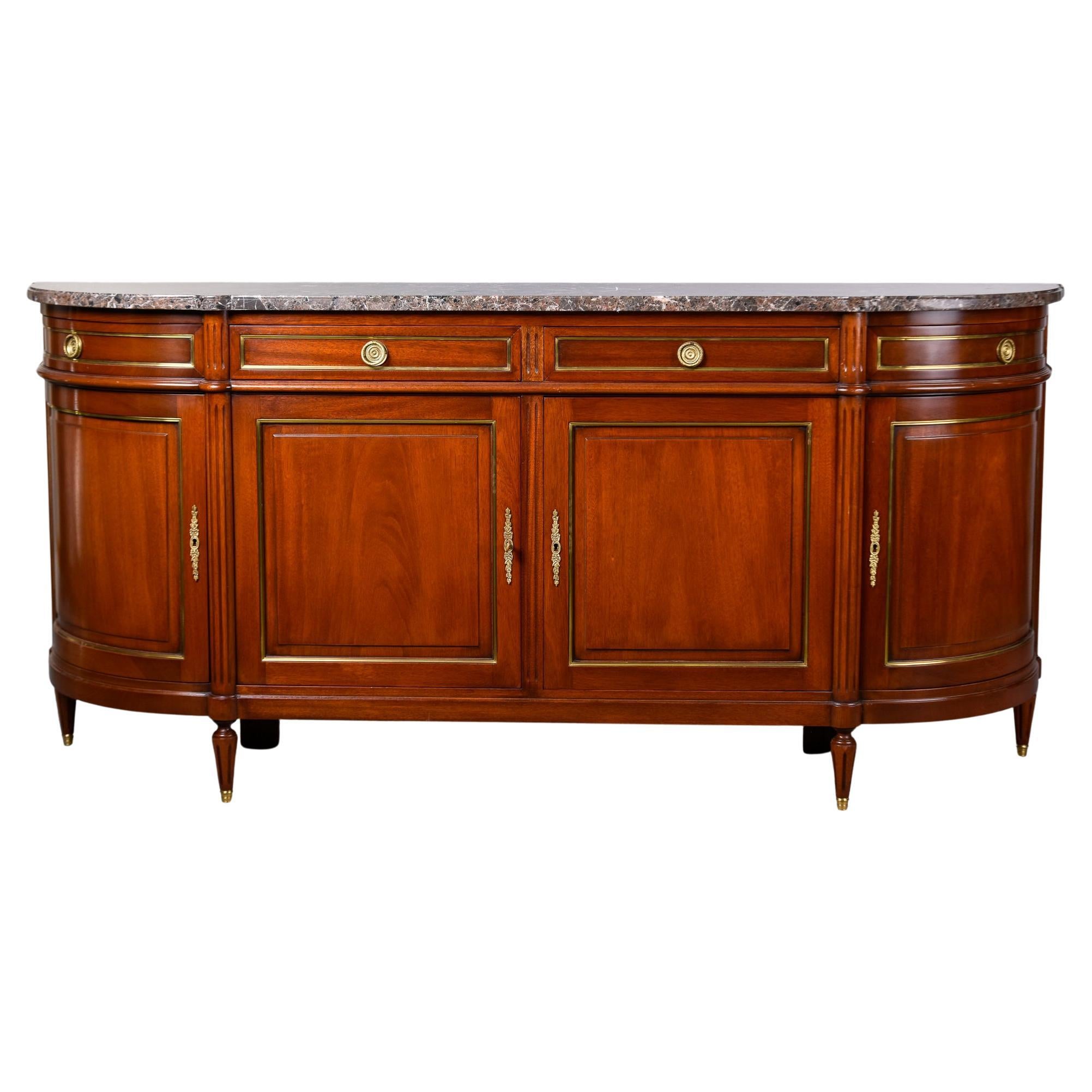 19th Century Louis Philippe Sideboard with Marble Top For Sale