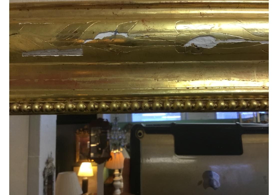 19th C. Louis Phillippe Style Gilt Decorated Mirror For Sale 5