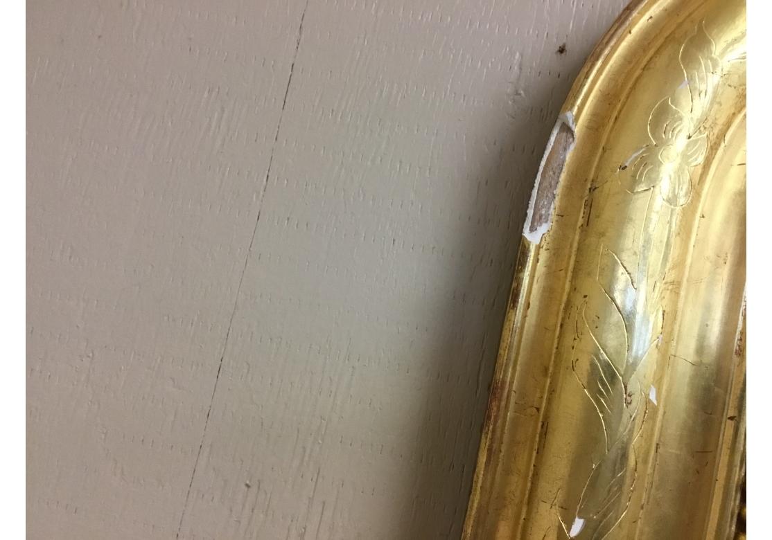 19th C. Louis Phillippe Style Gilt Decorated Mirror For Sale 4