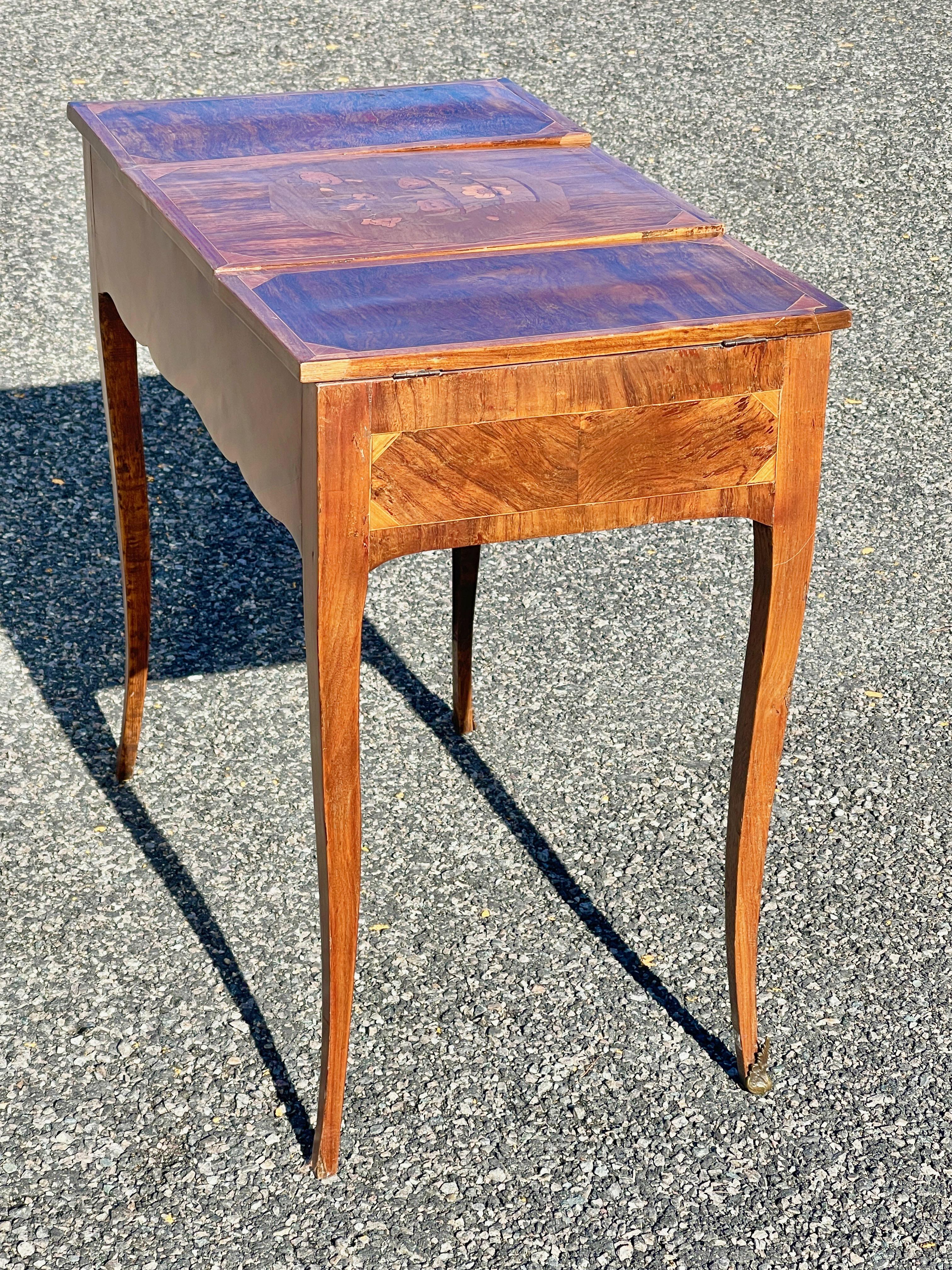 19th C Louis XV Style Coiffeuse or Table de Toilette In Good Condition For Sale In Hanover, MA