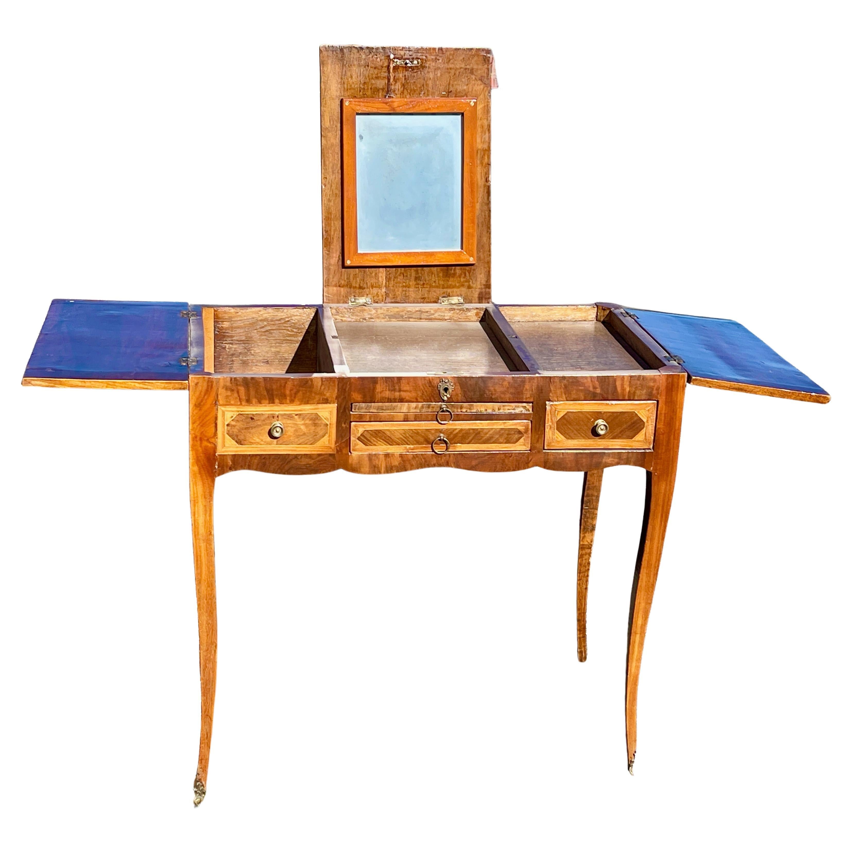19th C Louis XV Style Coiffeuse or Table de Toilette For Sale