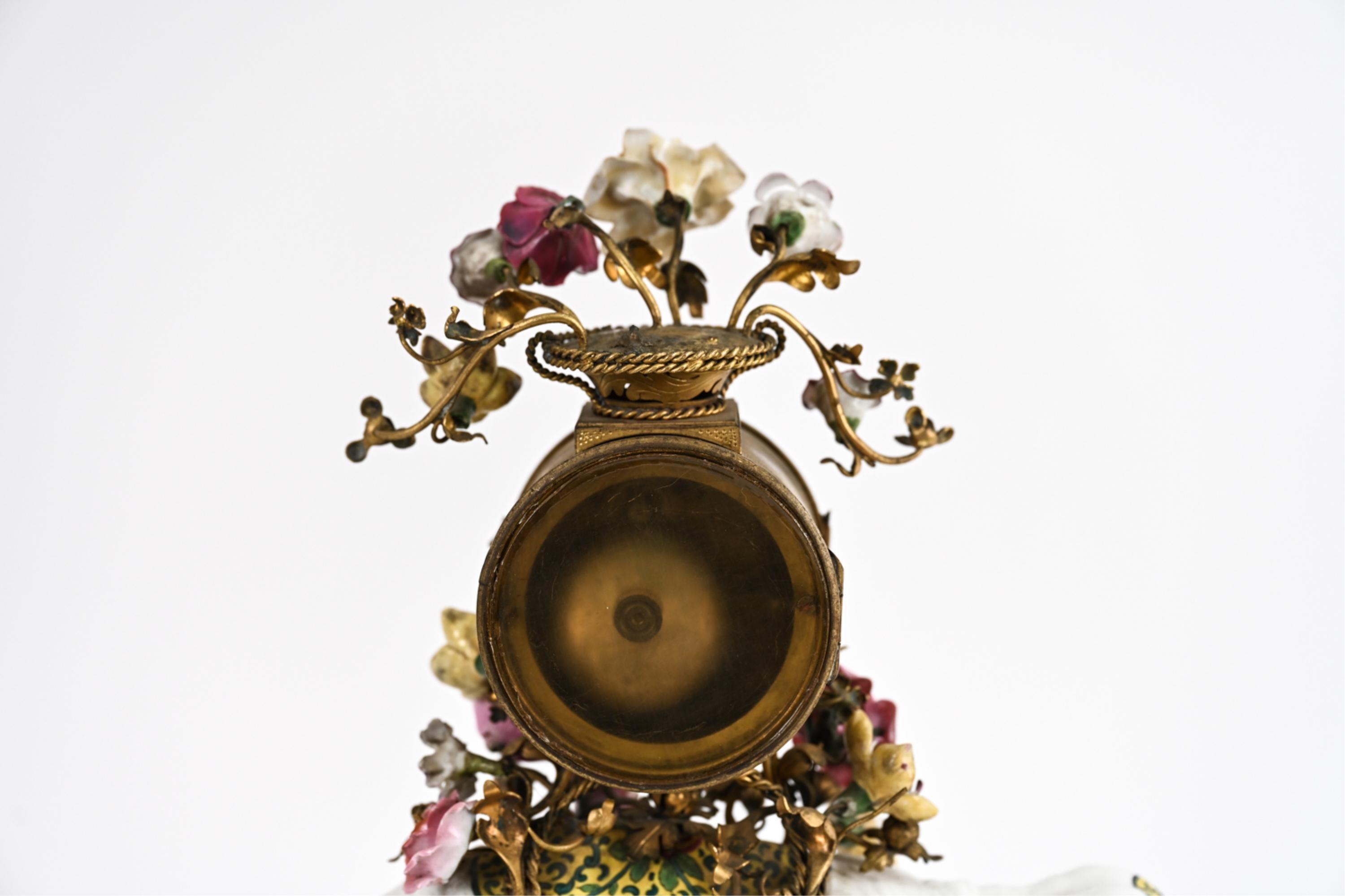 19th C. Louis XV-Style Elephant Mantel Clock 6