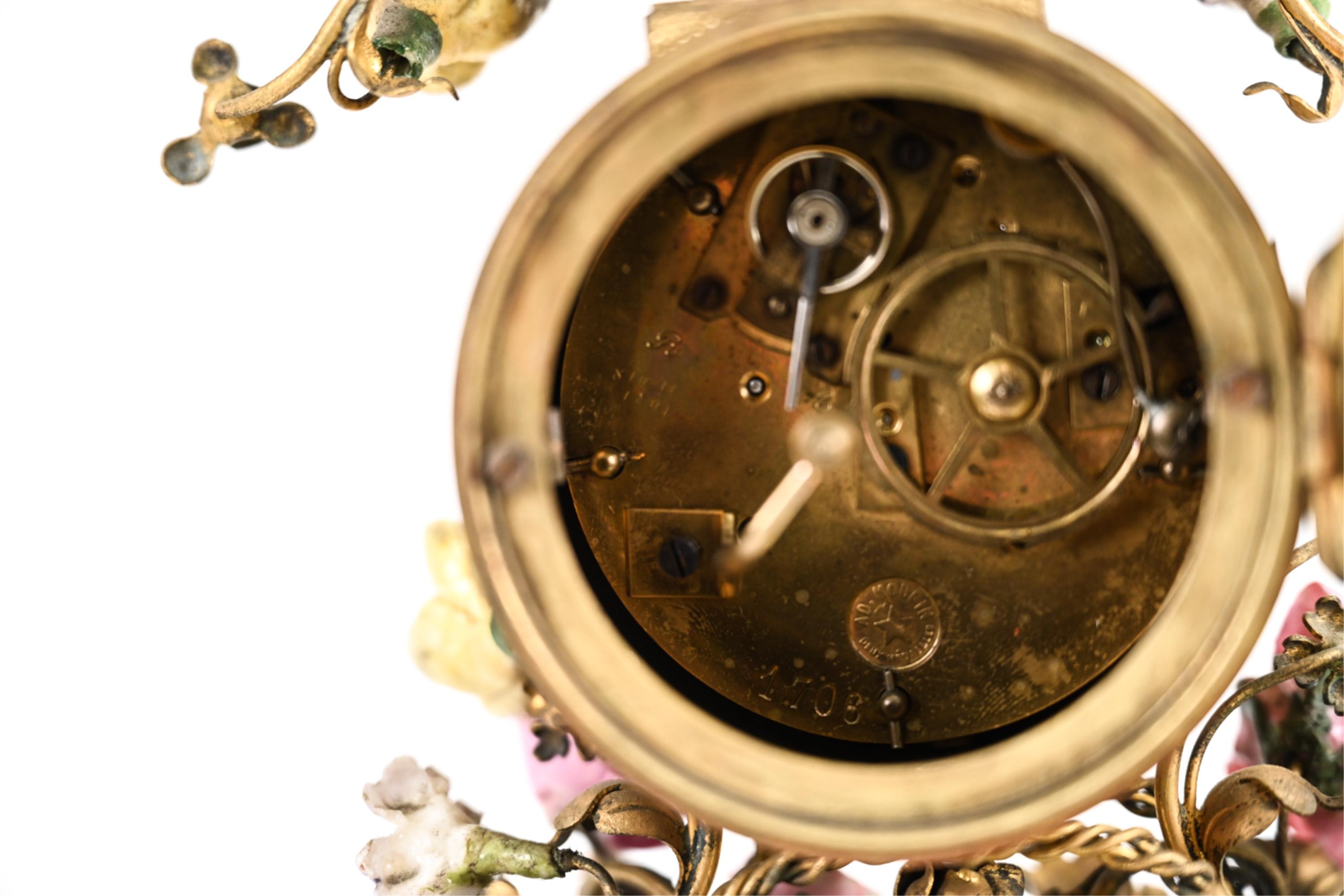 19th C. Louis XV-Style Elephant Mantel Clock 11