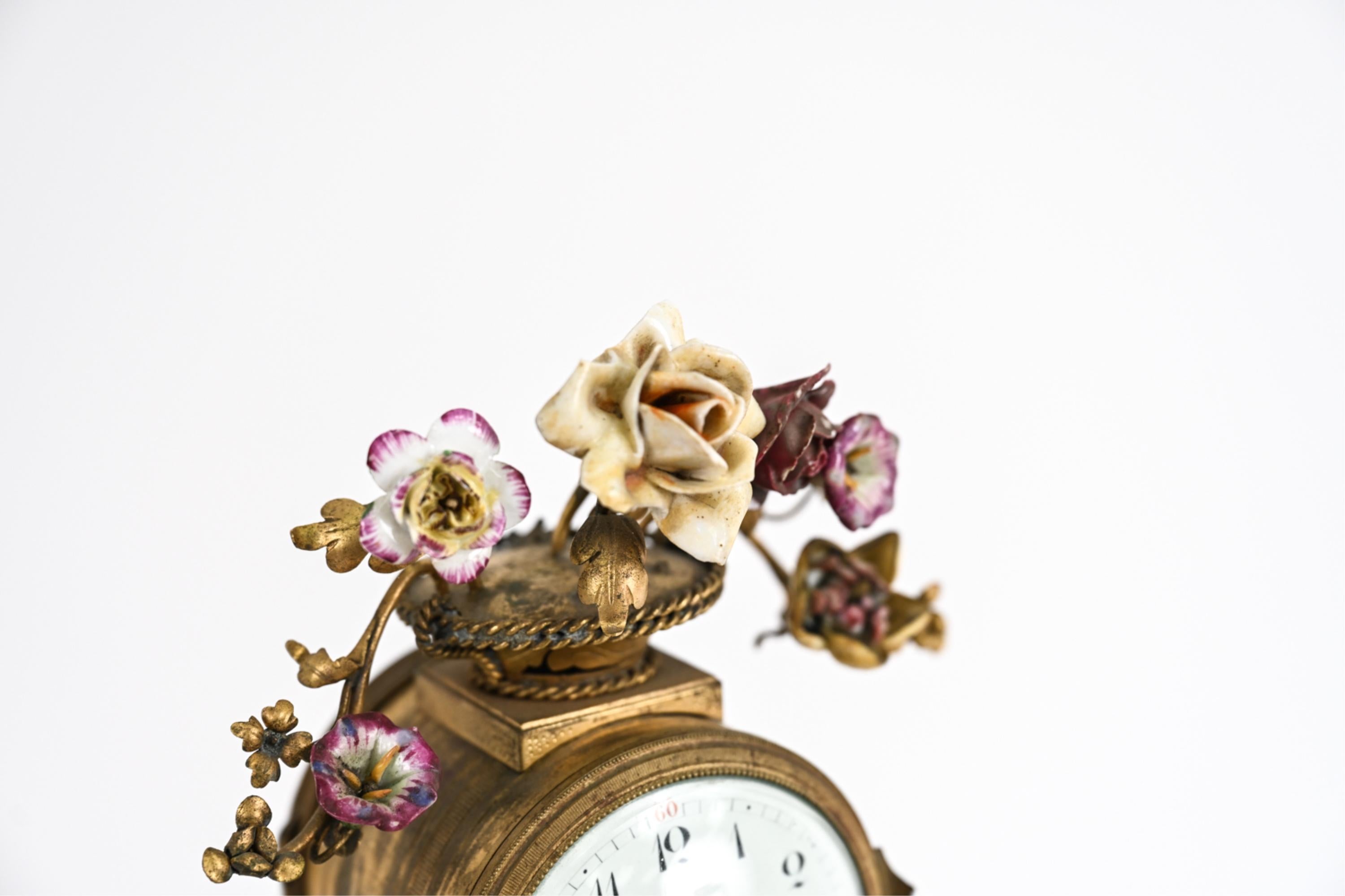 19th C. Louis XV-Style Elephant Mantel Clock 2