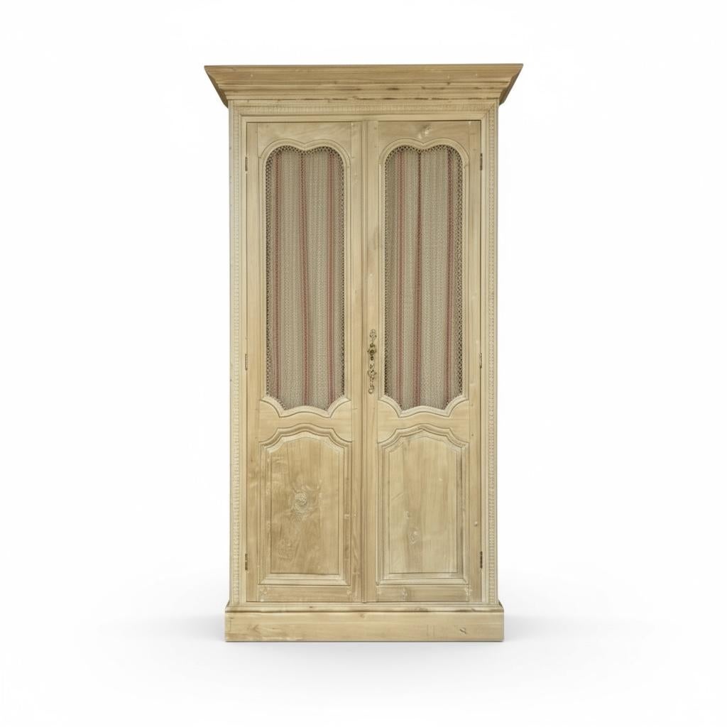 XIX sec. Armadio / Libreria / Armoire in pino francese in stile Luigi XV con ticchettio in vendita 6