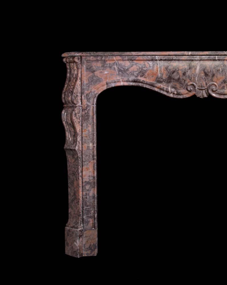19th c. Louis XV Style in Rouge Royale Marble In Good Condition For Sale In New York, NY