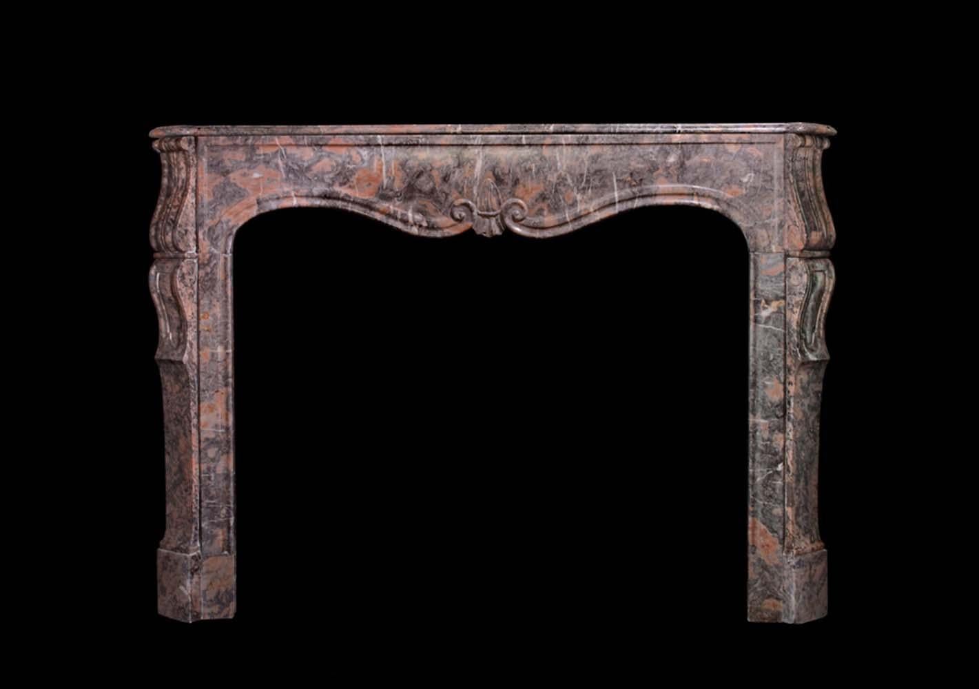 19th Century 19th c. Louis XV Style in Rouge Royale Marble For Sale
