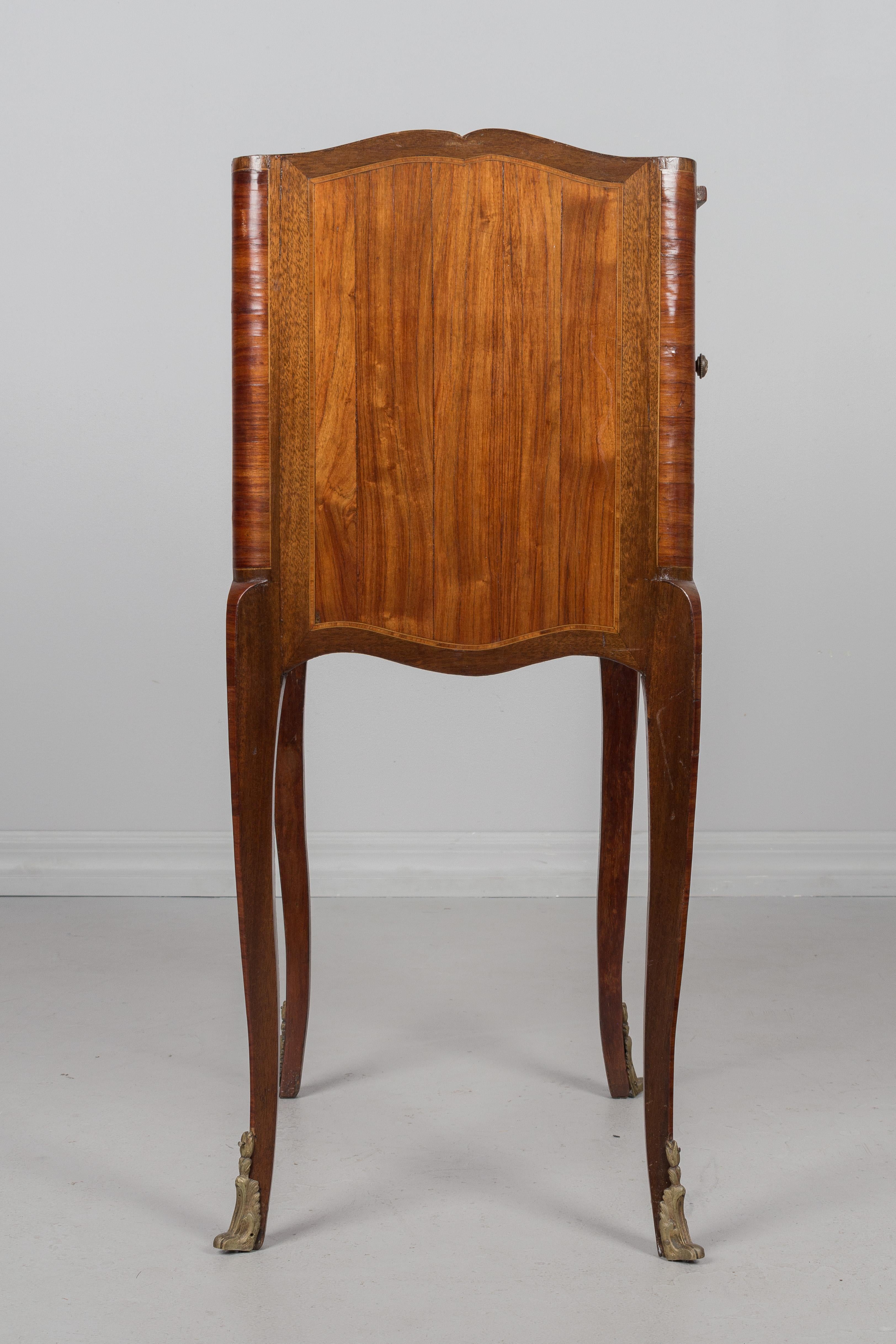 Marquetry 19th c. Louis XV Style Rosewood Side Table For Sale