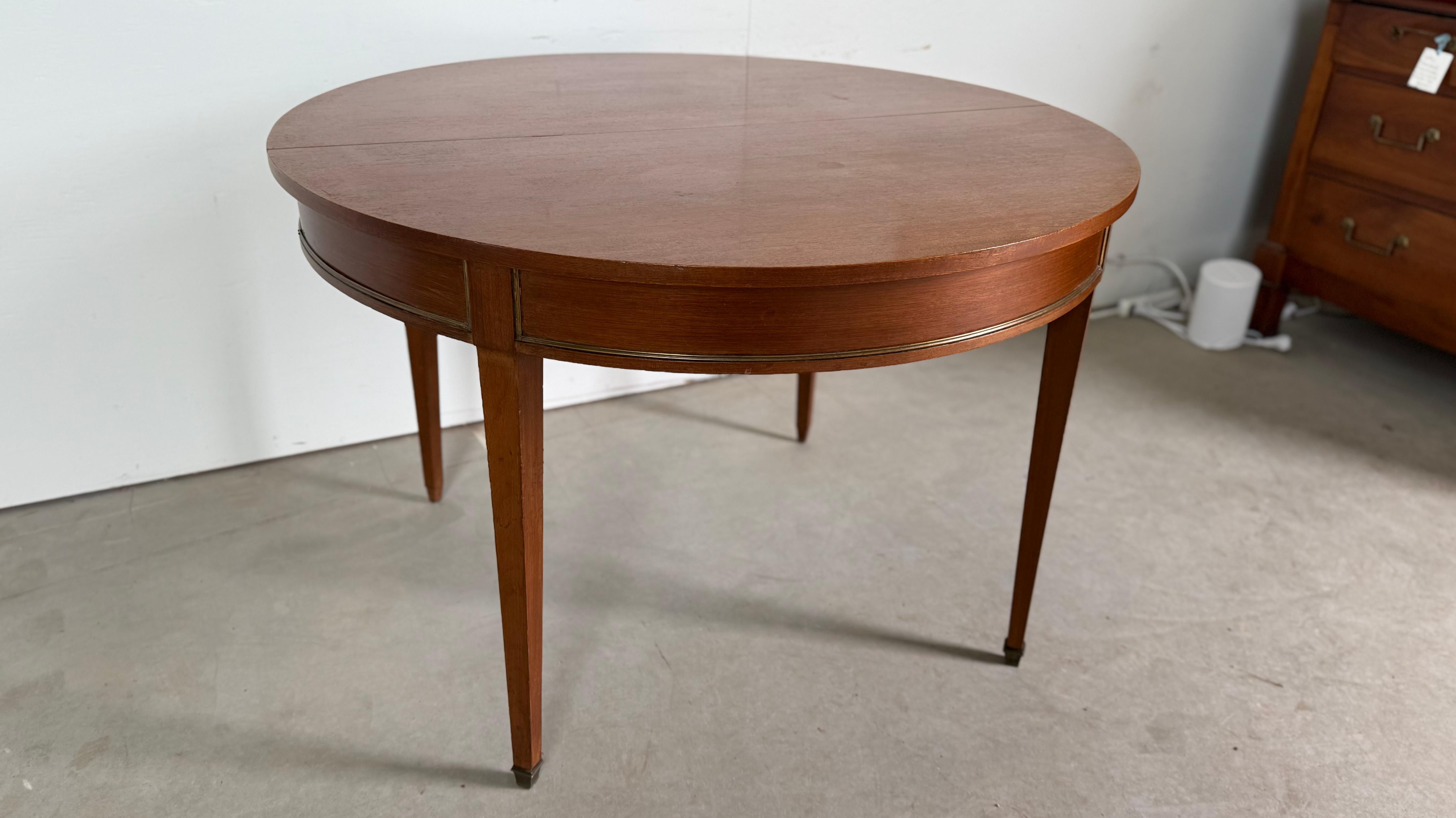 Wood 19th C. Louis XVI Dining Table with 3 Leaves For Sale