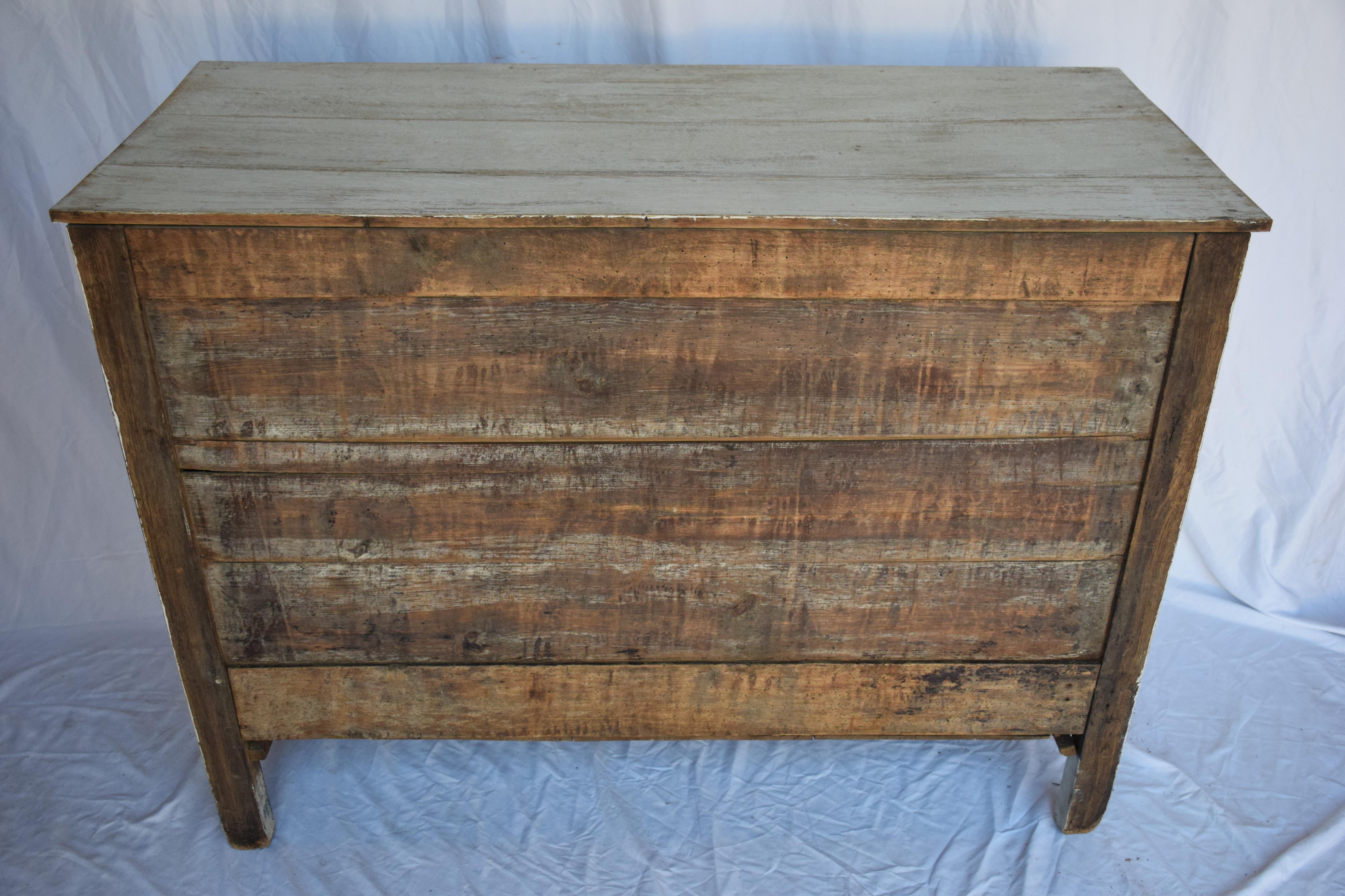 19th C. Louis XVI Painted Commode For Sale 5