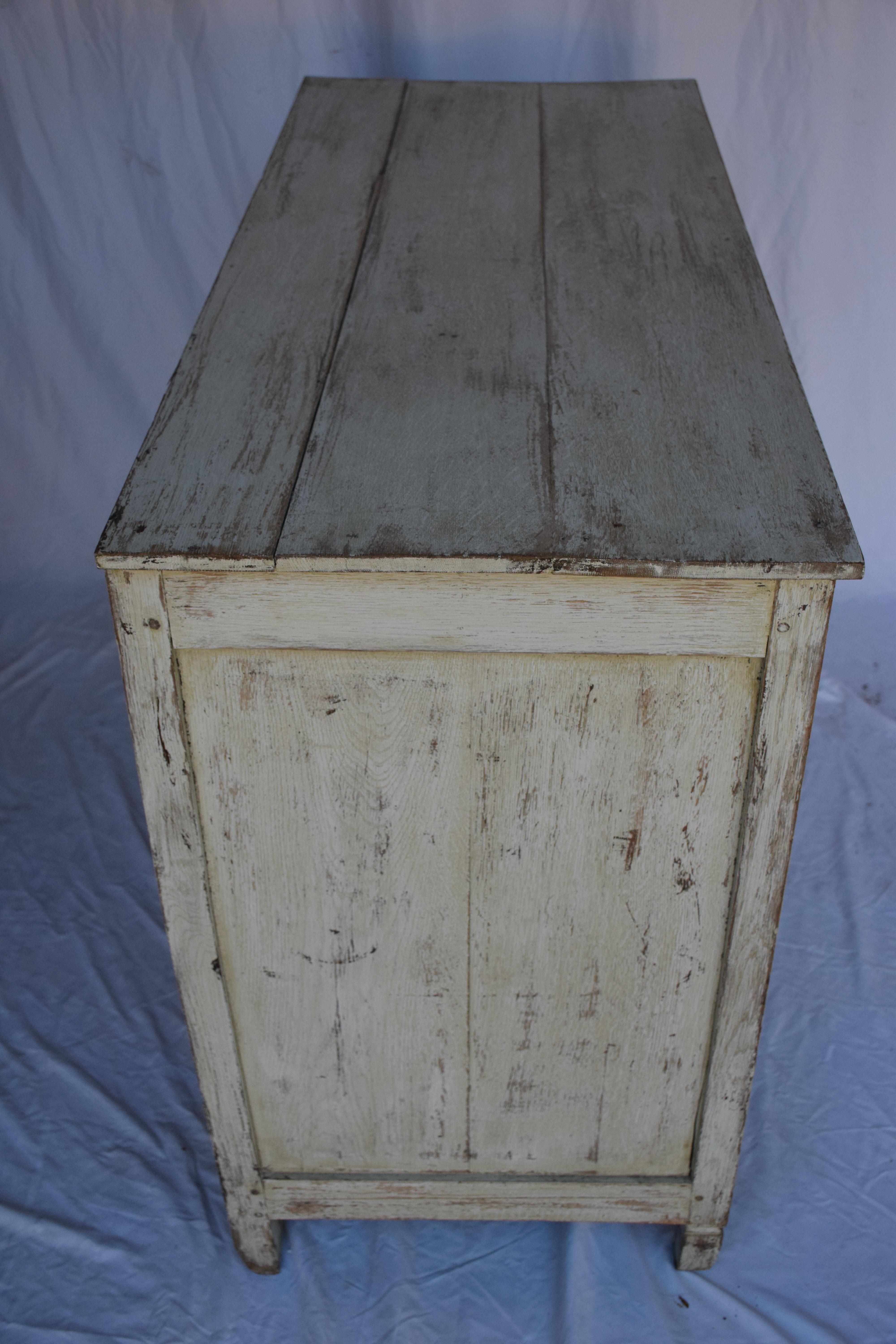 19th C. Louis XVI Painted Commode For Sale 8