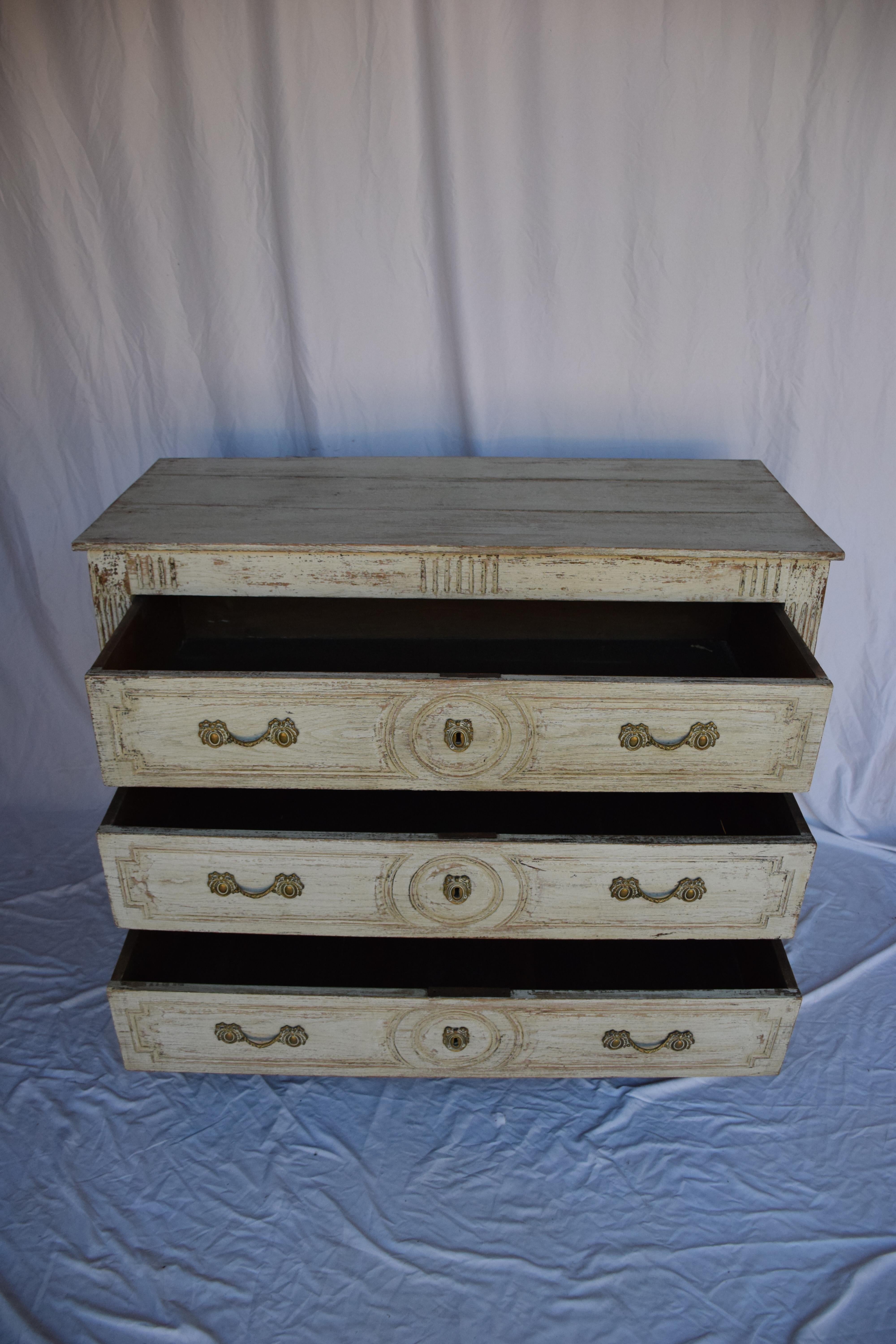 French 19th C. Louis XVI Painted Commode For Sale