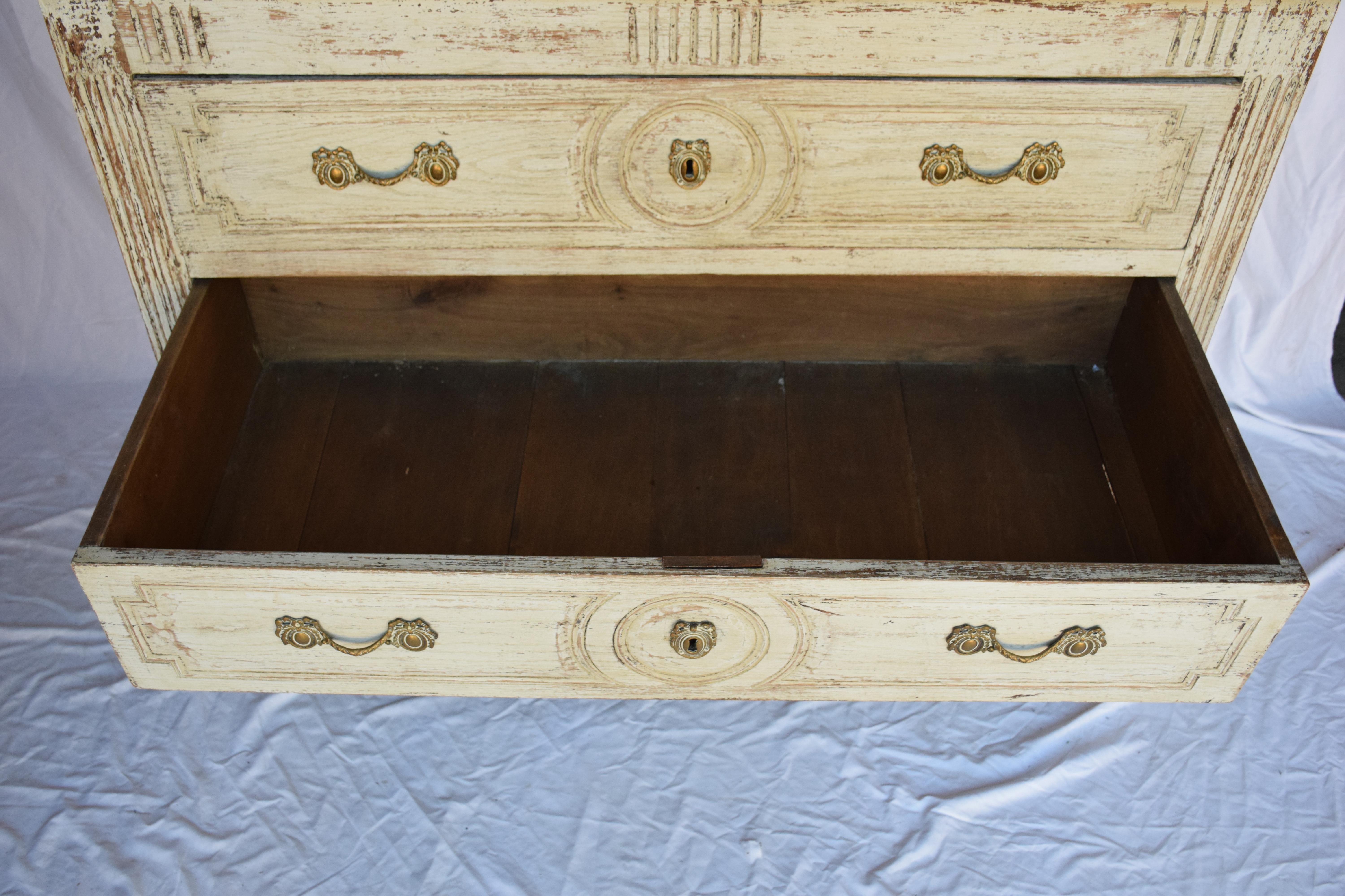 19th Century 19th C. Louis XVI Painted Commode For Sale