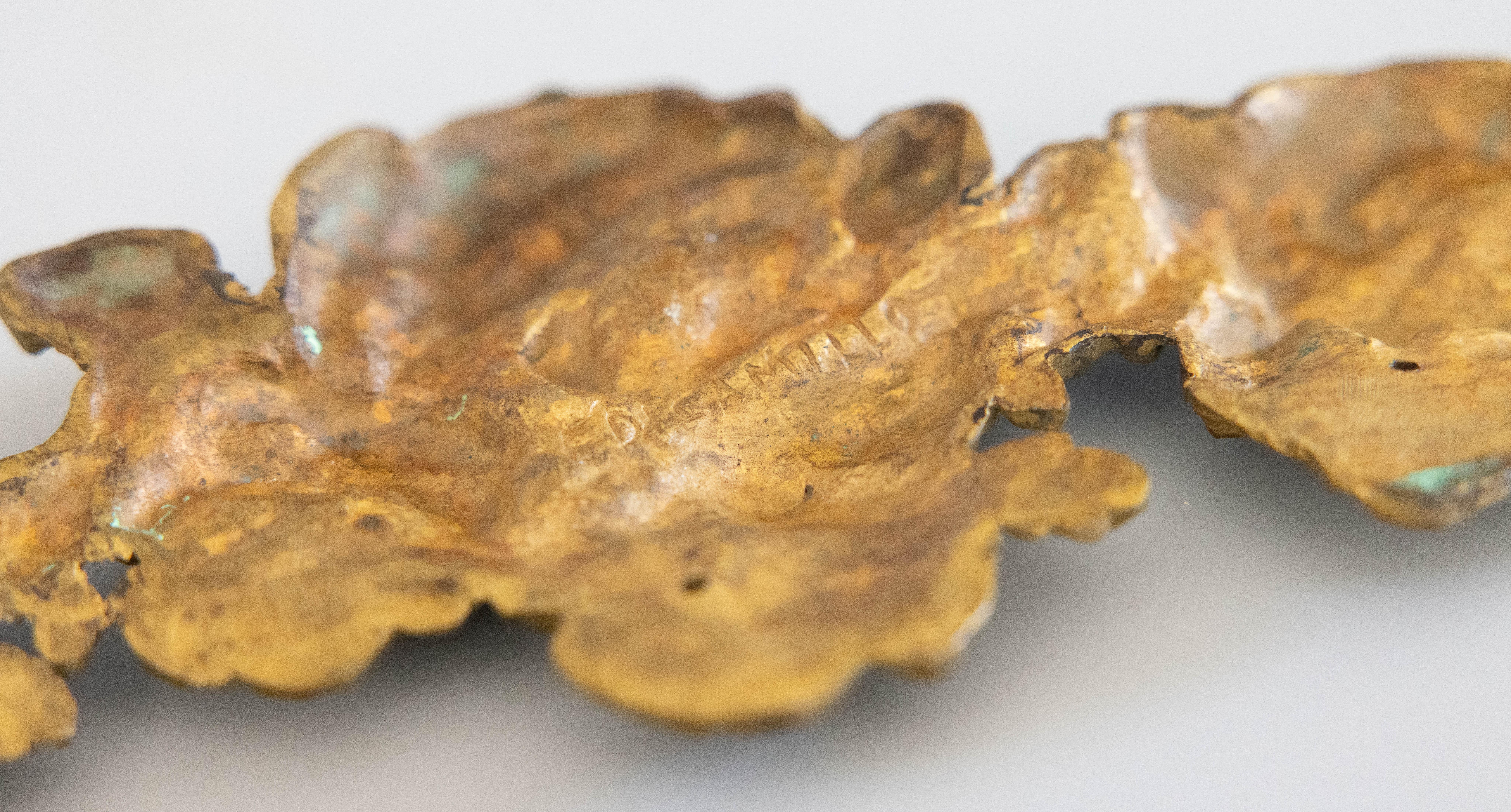 Adorno de pared de guirnalda floral de bronce dorado estilo Luis XVI francés del siglo XIX en Bueno estado para la venta en Pearland, TX