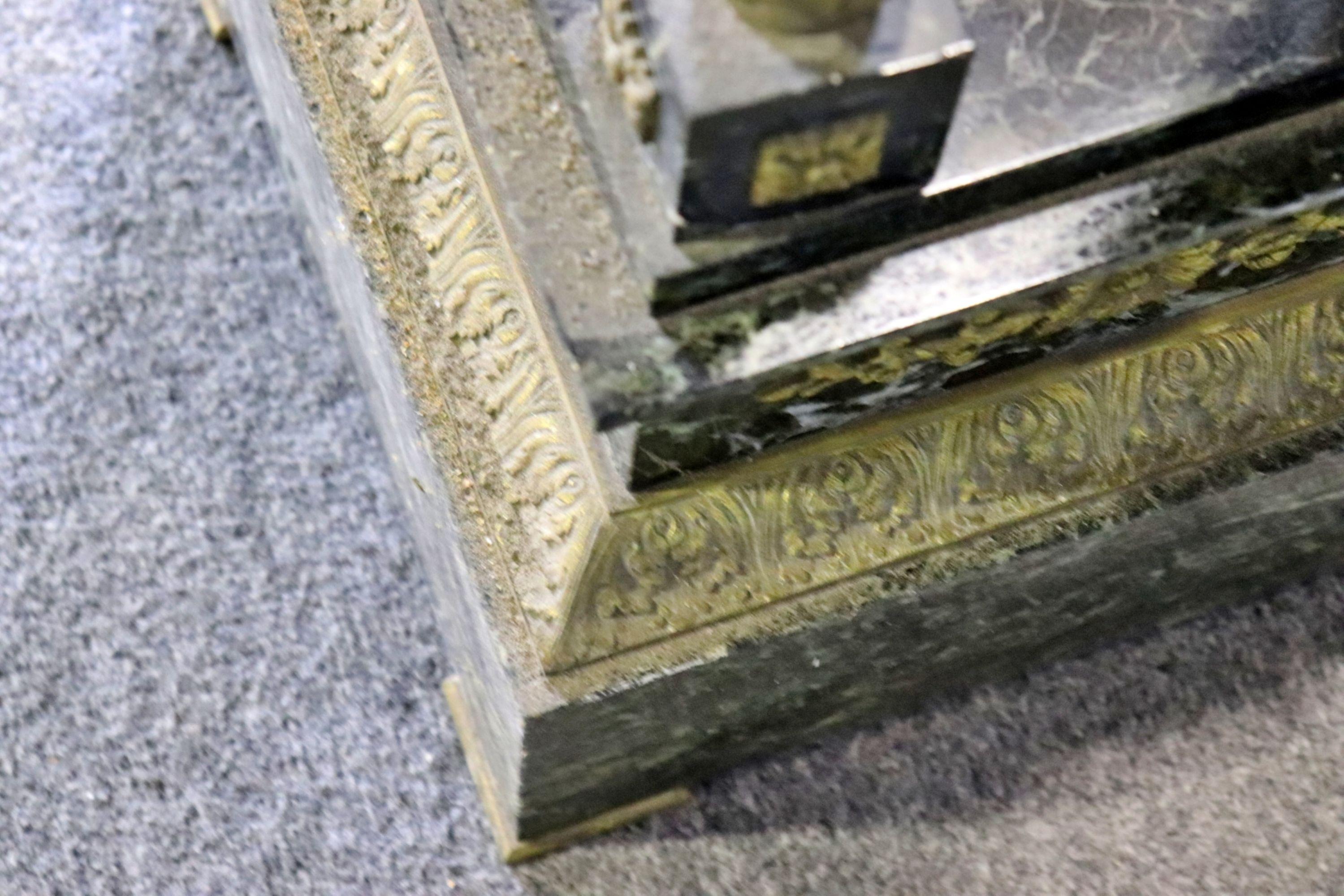 19TH C. Louis XVI Style Gilt Bronze & Green Marble Rotary Clock For Sale 8
