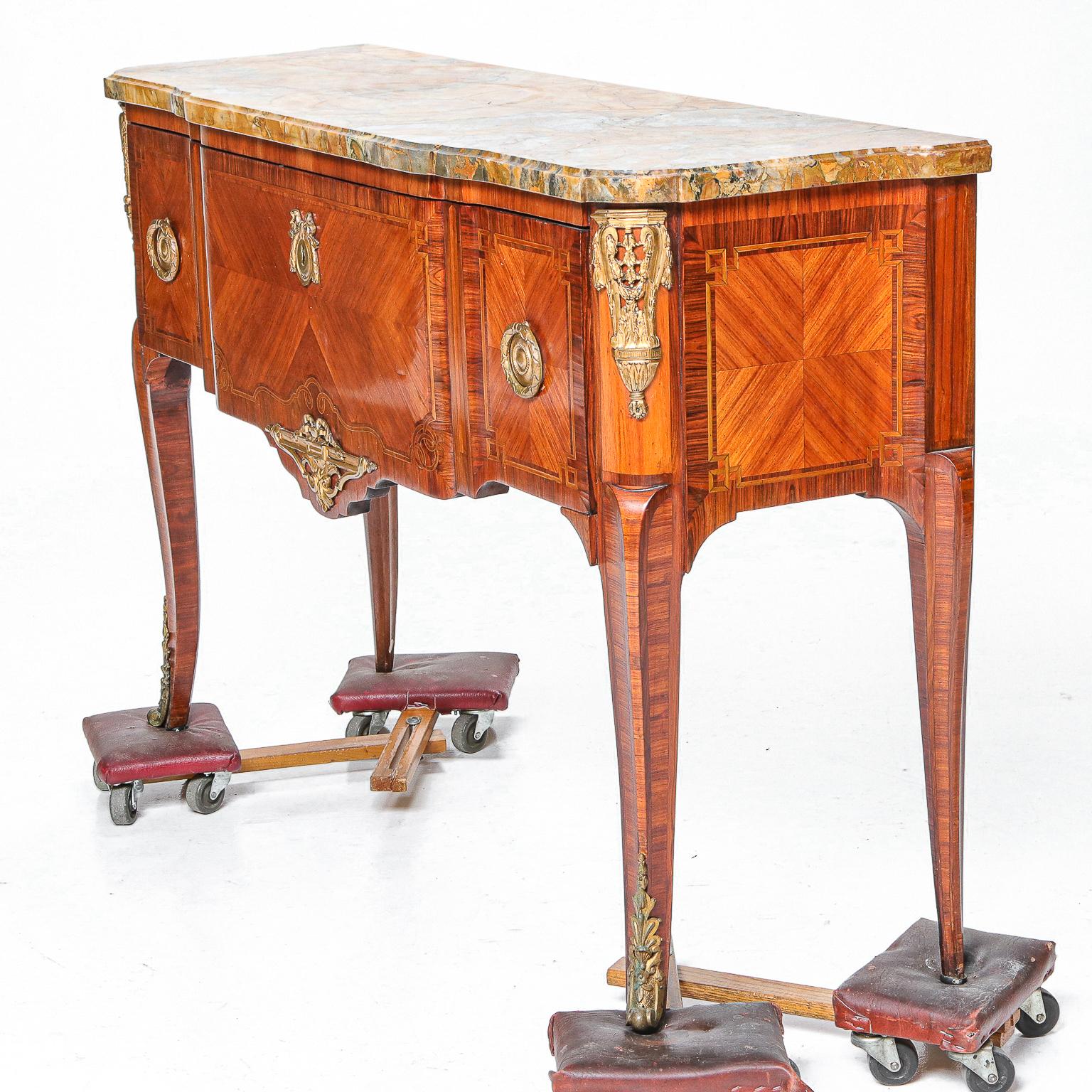 19th C. Louis XVI Style Marble Top Commode Servante In Good Condition For Sale In Hixson, TN