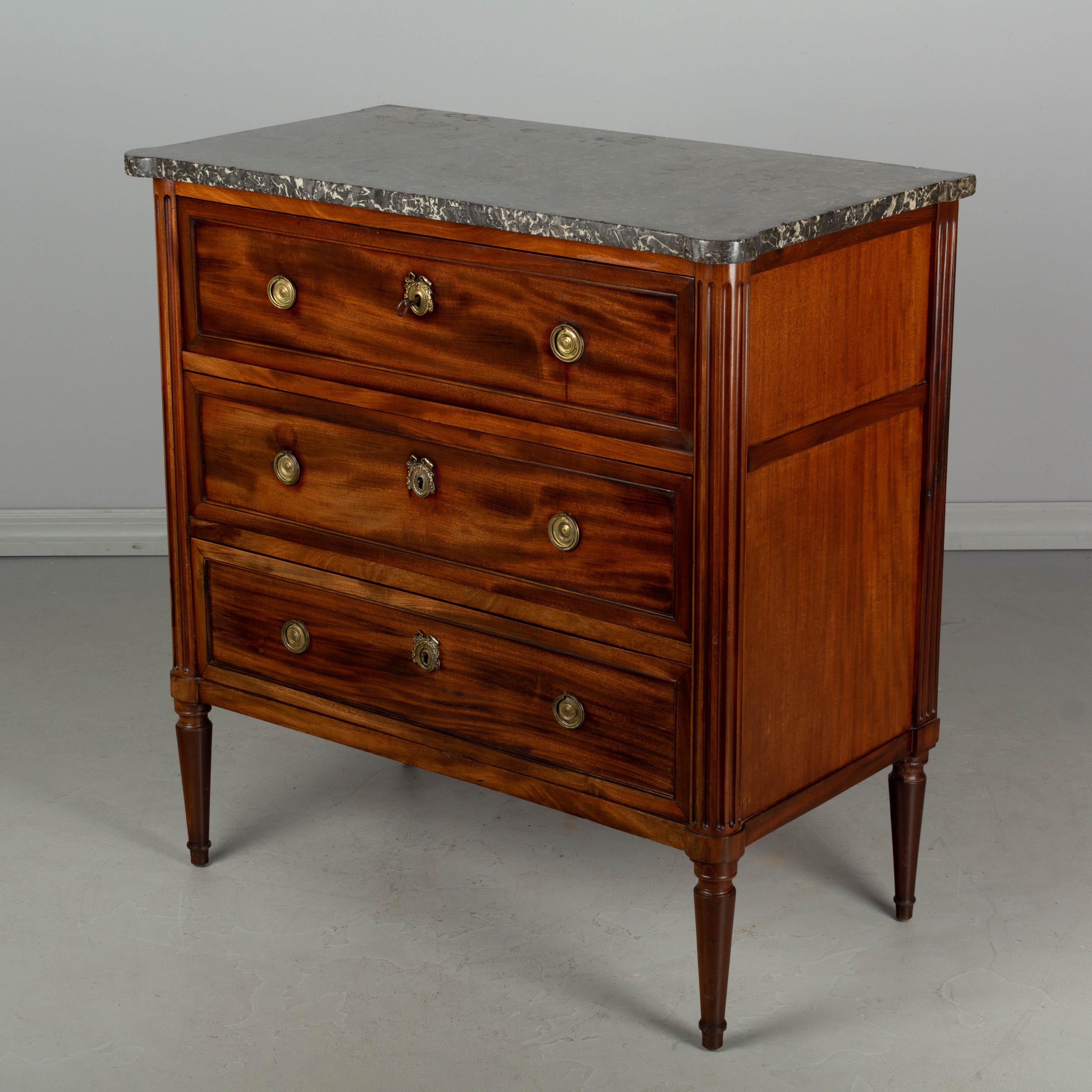 French 19th Century Louis XVI Style Secrétaire Desk Chest of Drawers