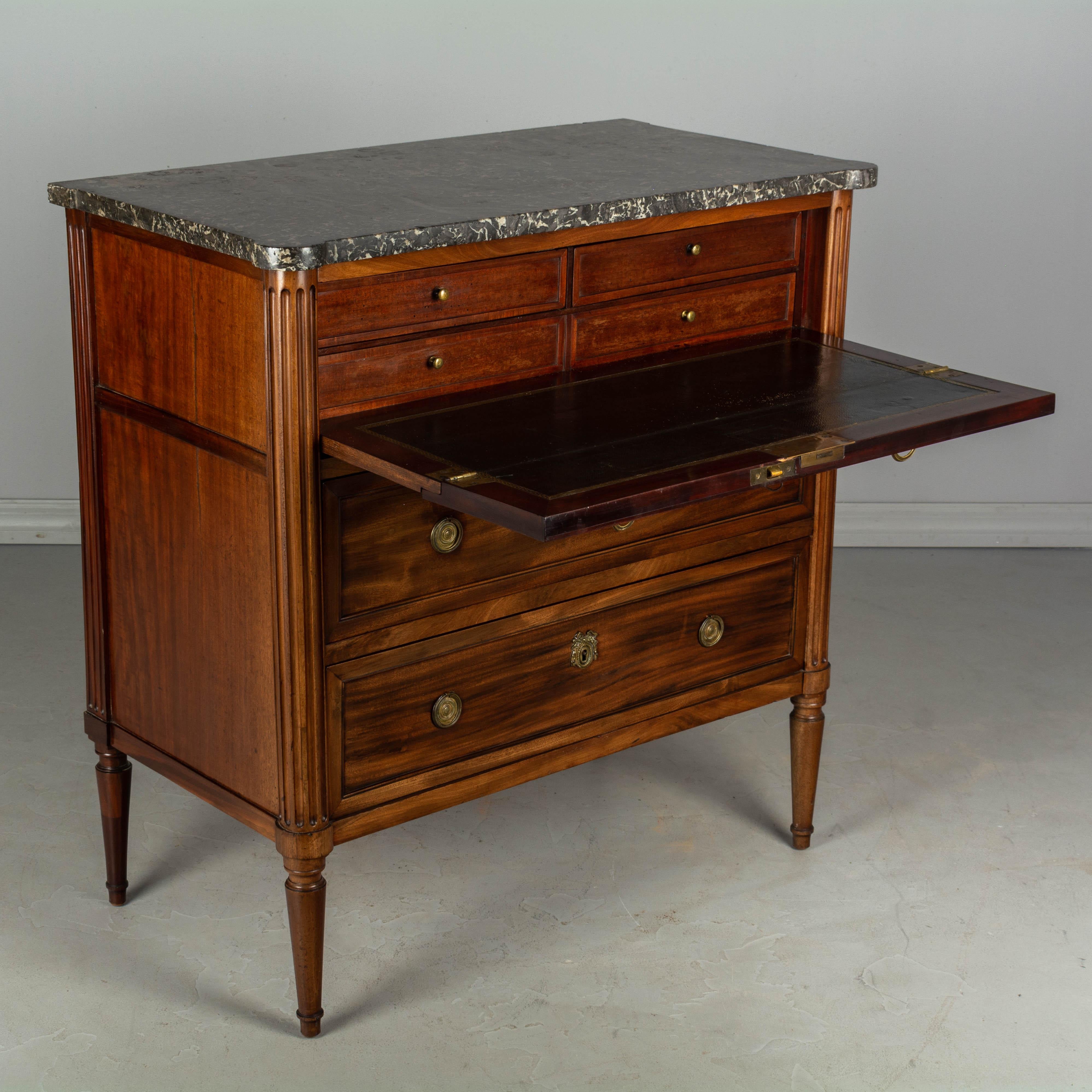 19th Century Louis XVI Style Secrétaire Desk Chest of Drawers In Good Condition In Winter Park, FL