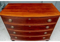 19th C. Mahogany Bow Front Chest