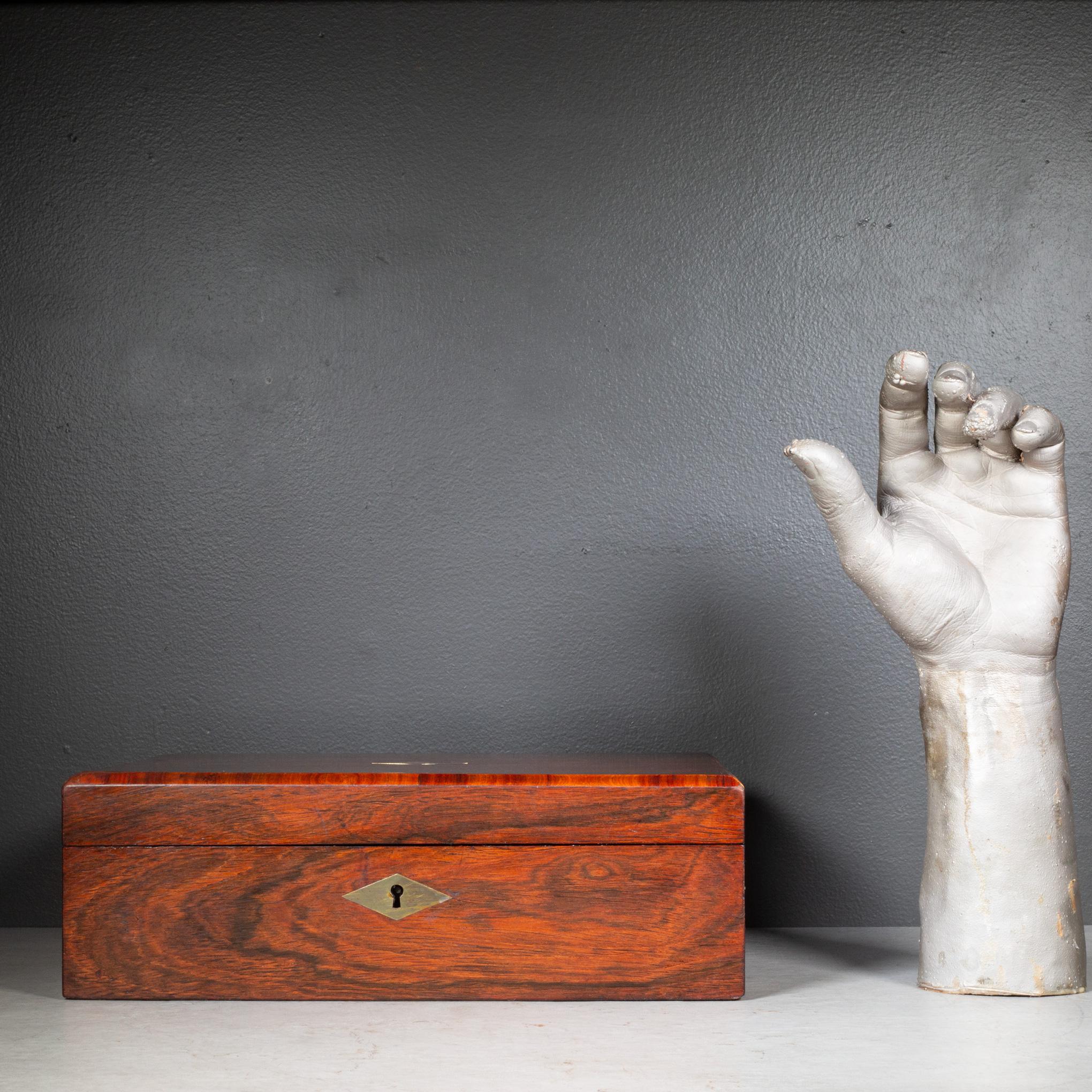 19th c. Mahogany Campaign Writing Lap Desk c.1800s For Sale 4
