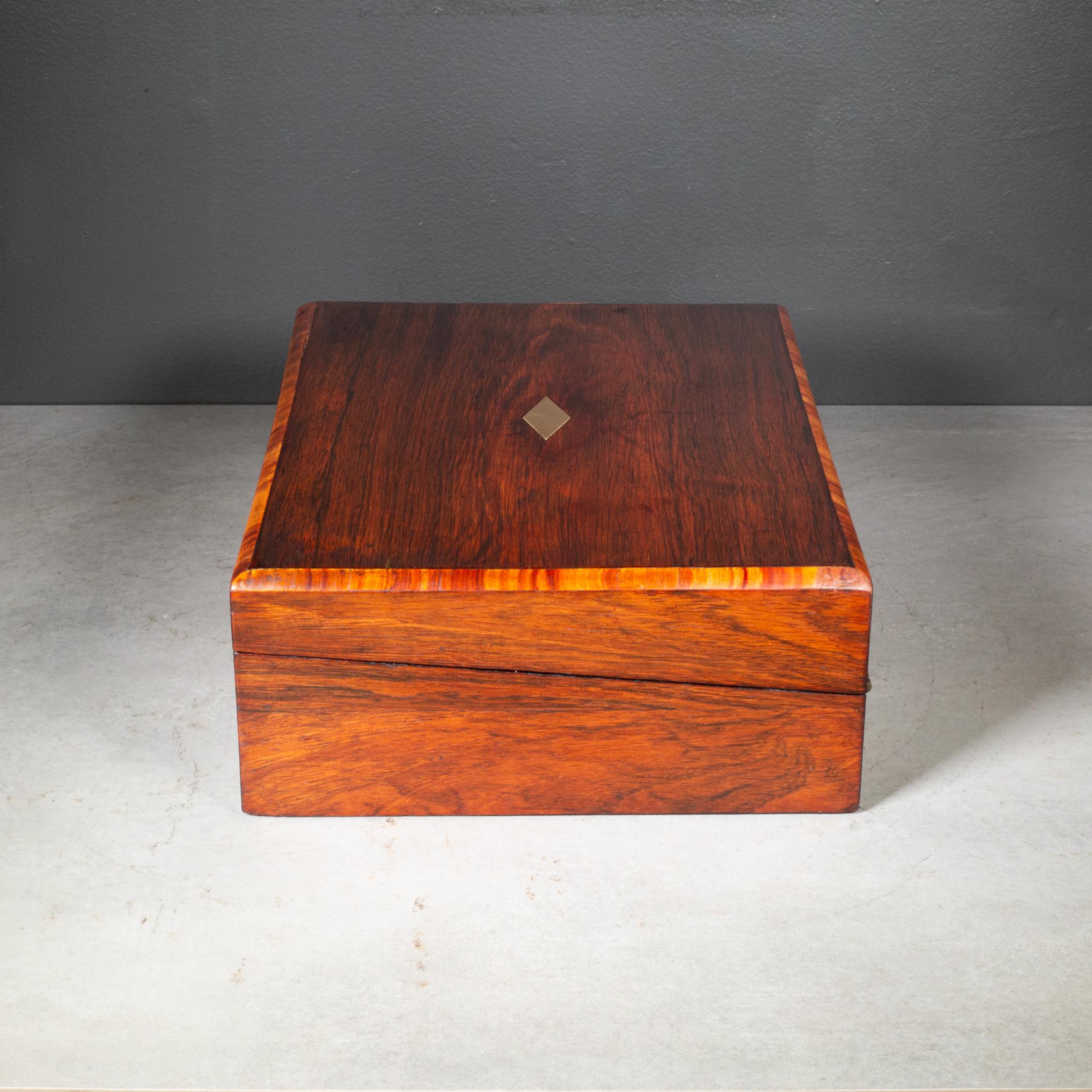 19th c. Mahogany Campaign Writing Lap Desk c.1800s In Good Condition For Sale In San Francisco, CA