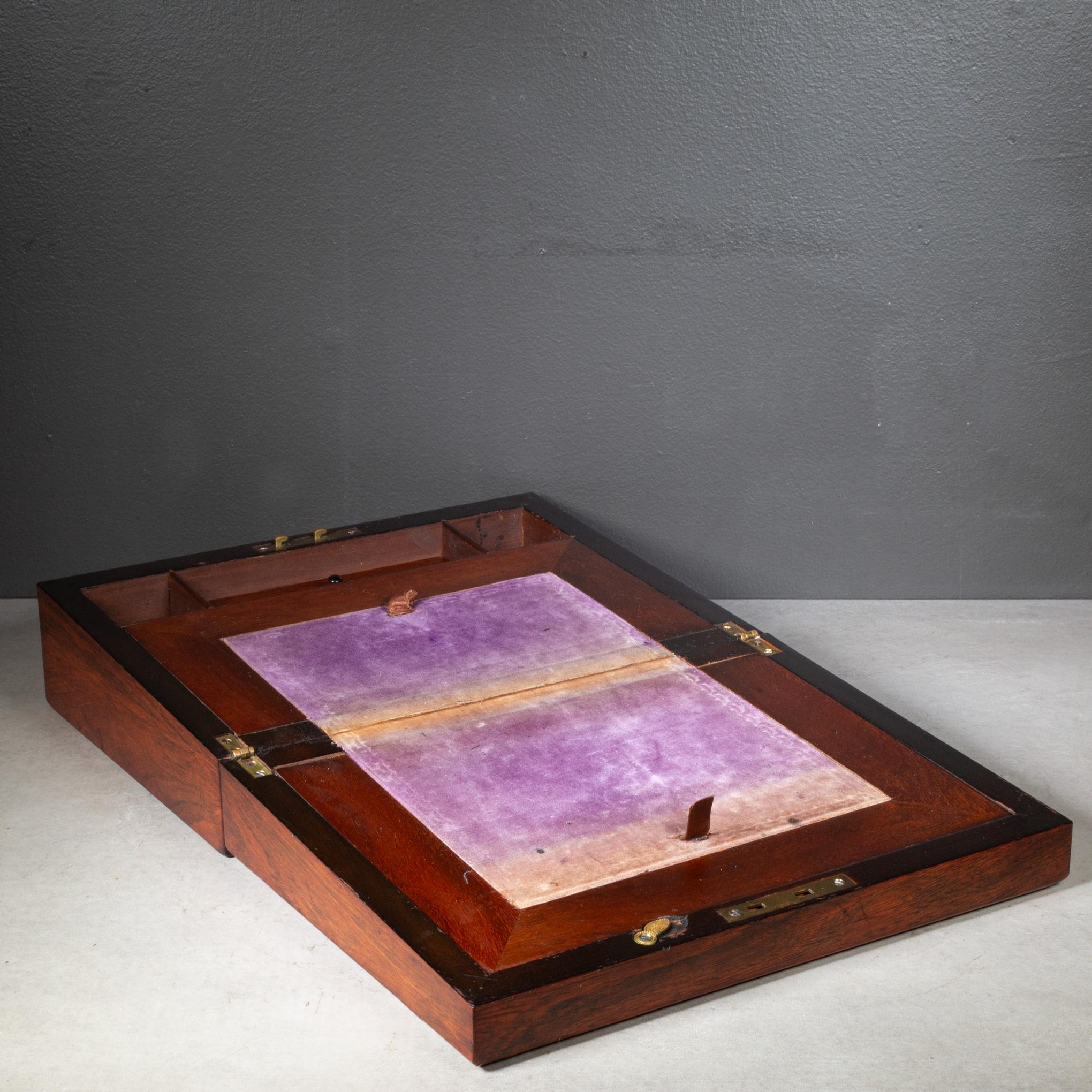 19th Century 19th c. Mahogany Campaign Writing Lap Desk c.1800s For Sale