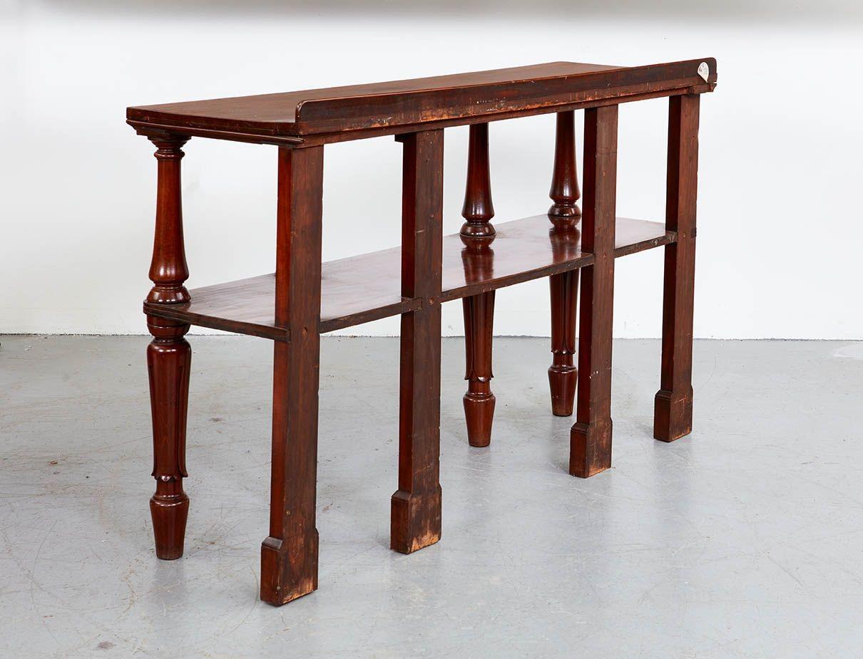 19th c. Mahogany Double Shelf Etagere For Sale 6
