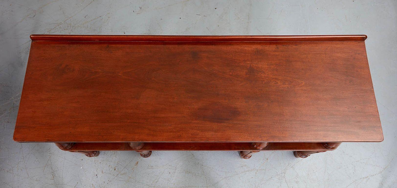 English 19th c. Mahogany Double Shelf Etagere For Sale