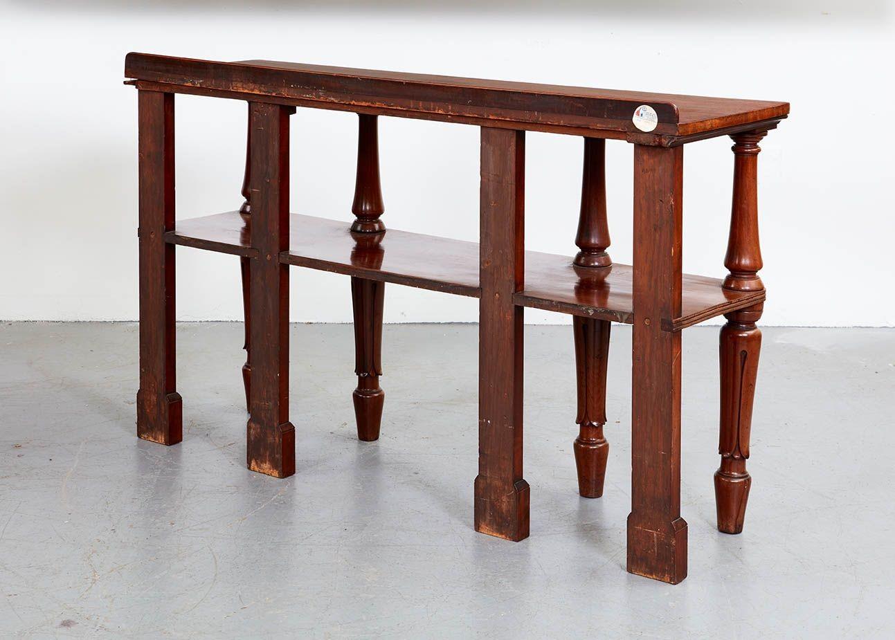 19th c. Mahogany Double Shelf Etagere For Sale 4