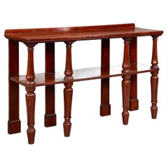 19th c. Mahogany Double Shelf Etagere