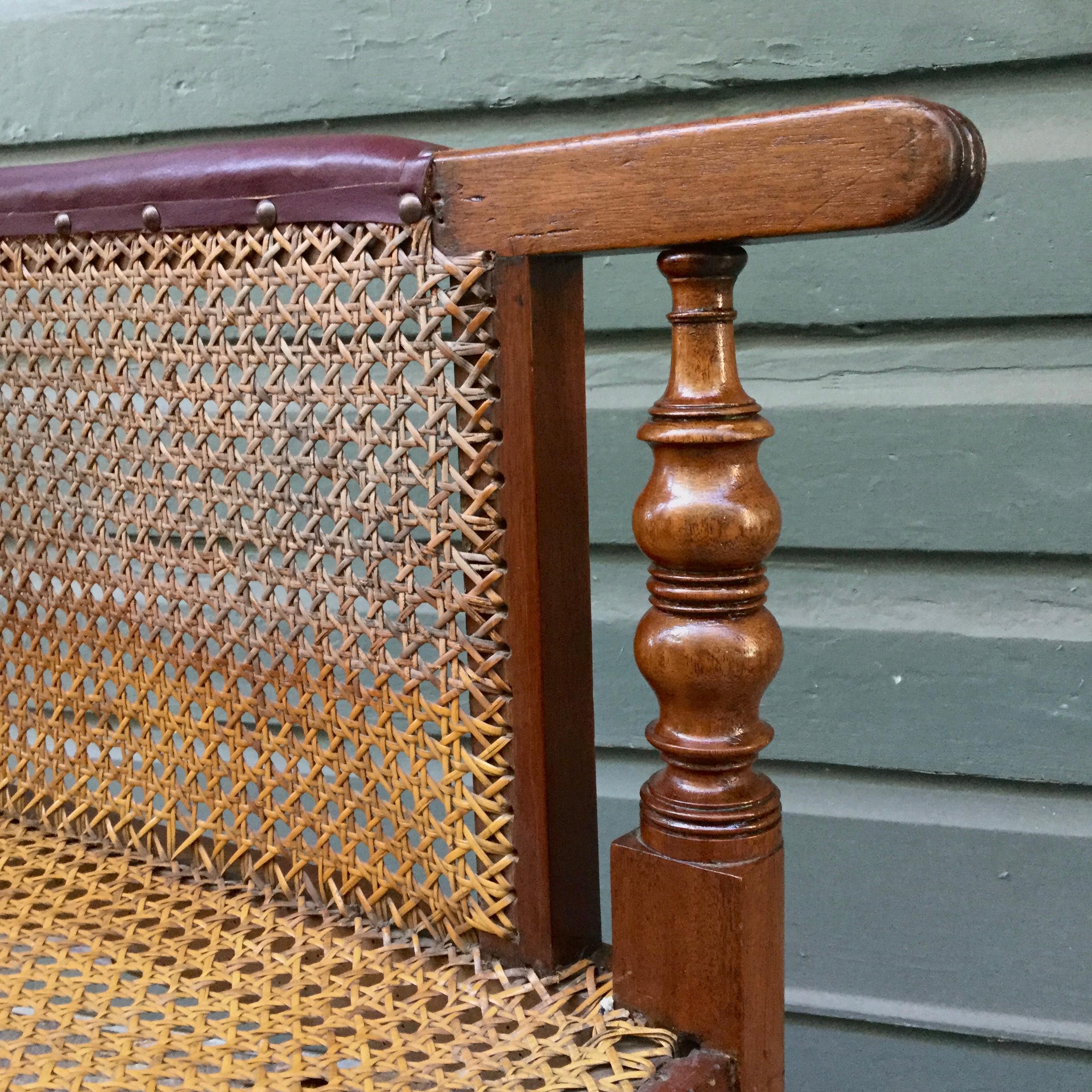 19th Century Mahogany English Regency Library Chair 1