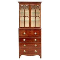 Antique 19th C. Mahogany Secretary Bookcase for Restoration