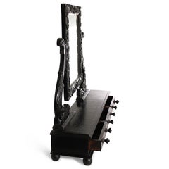 Tavolo Vanity in mogano del XIX secolo