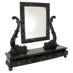 19th C. Mahogany Table Vanity