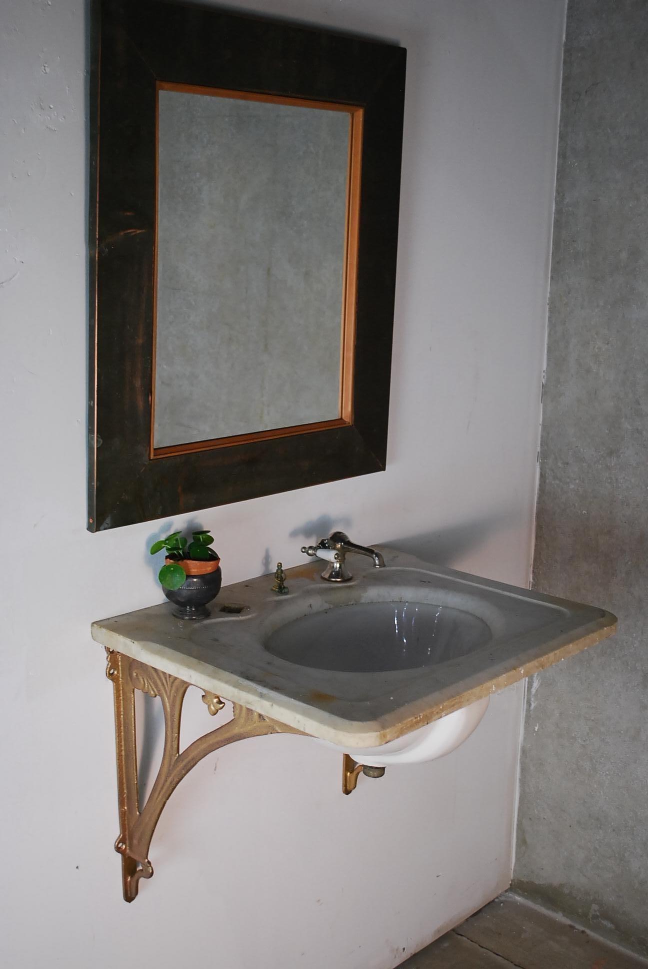 Art Deco 19th Century Marble Vanity / Sink