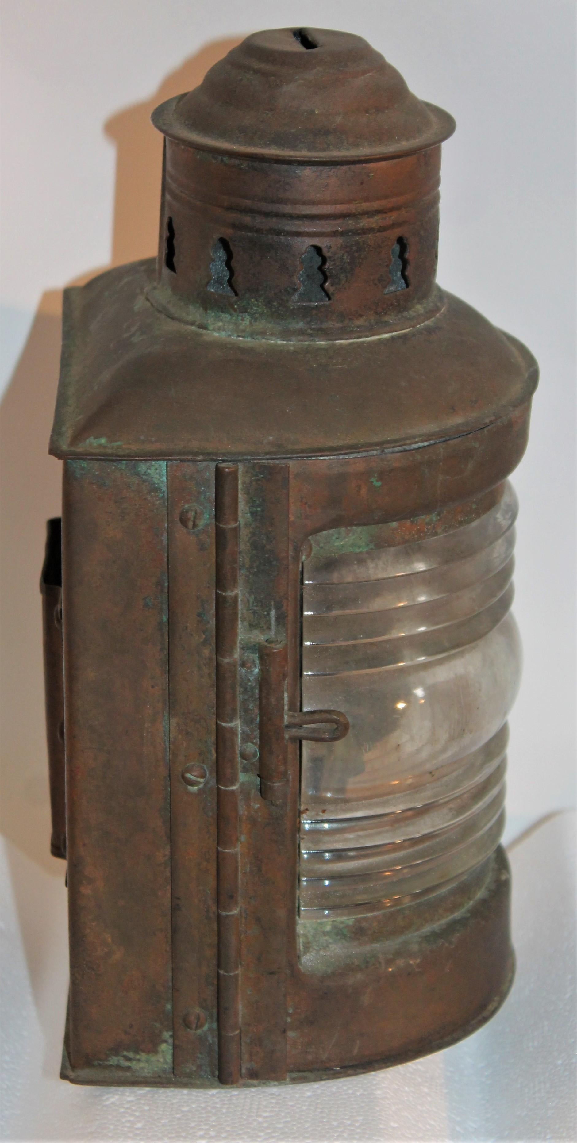 Country 19th Century Marine Light Patinaed Copper For Sale
