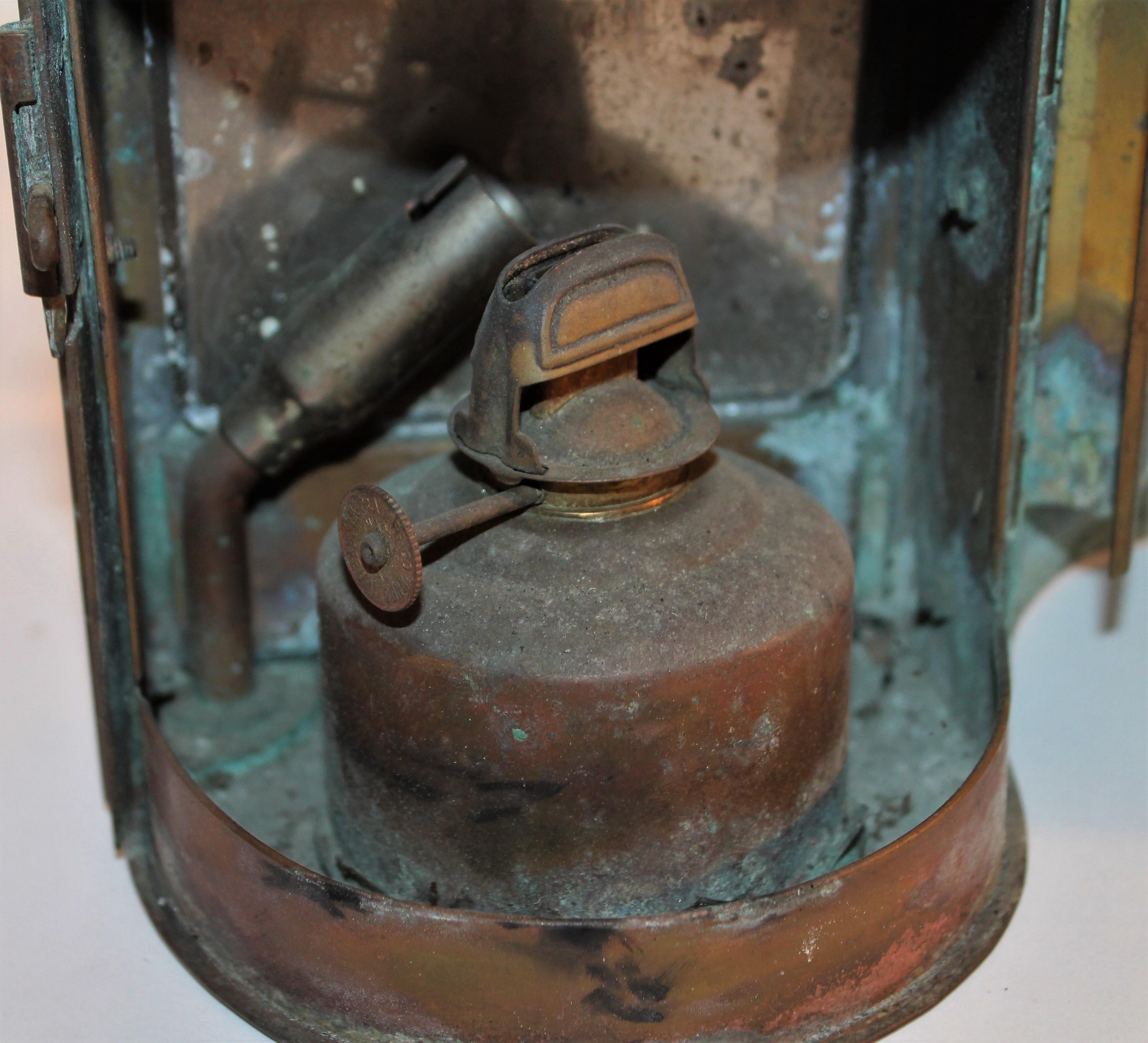 19th Century Marine Light Patinaed Copper In Excellent Condition For Sale In Los Angeles, CA