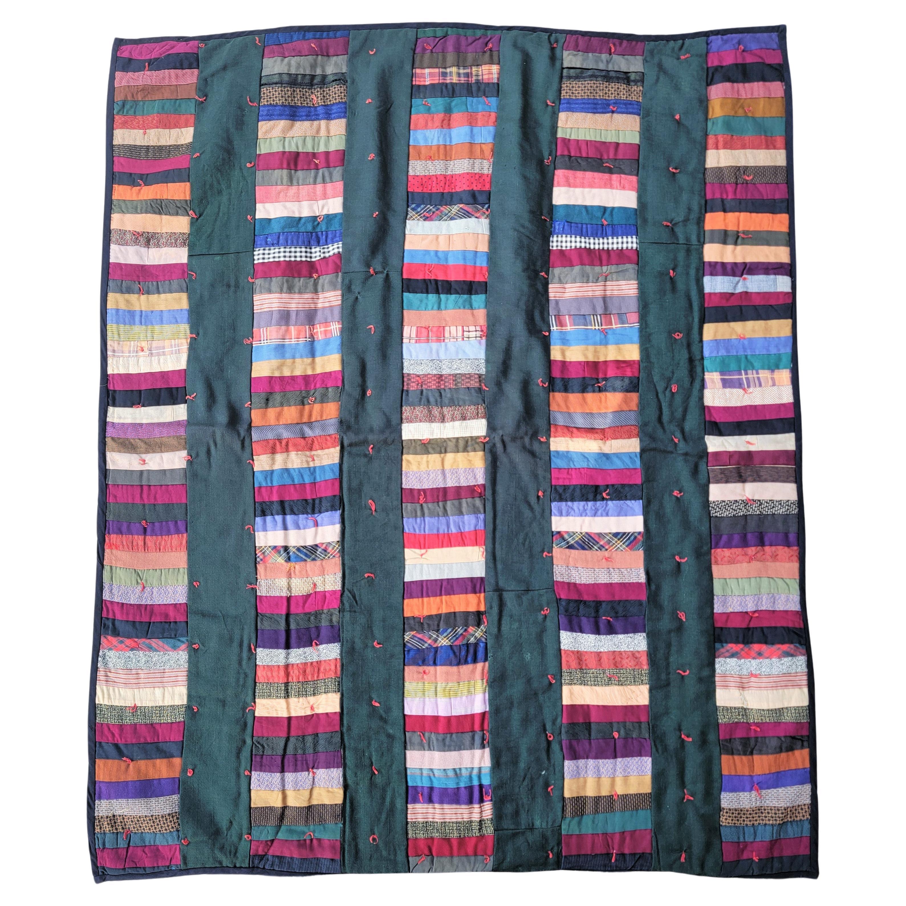 19th C Mennonite Bars Quilt For Sale