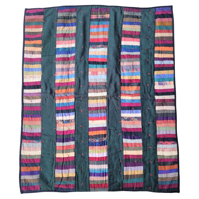 19th C Mennonite Bars Quilt For Sale at 1stDibs