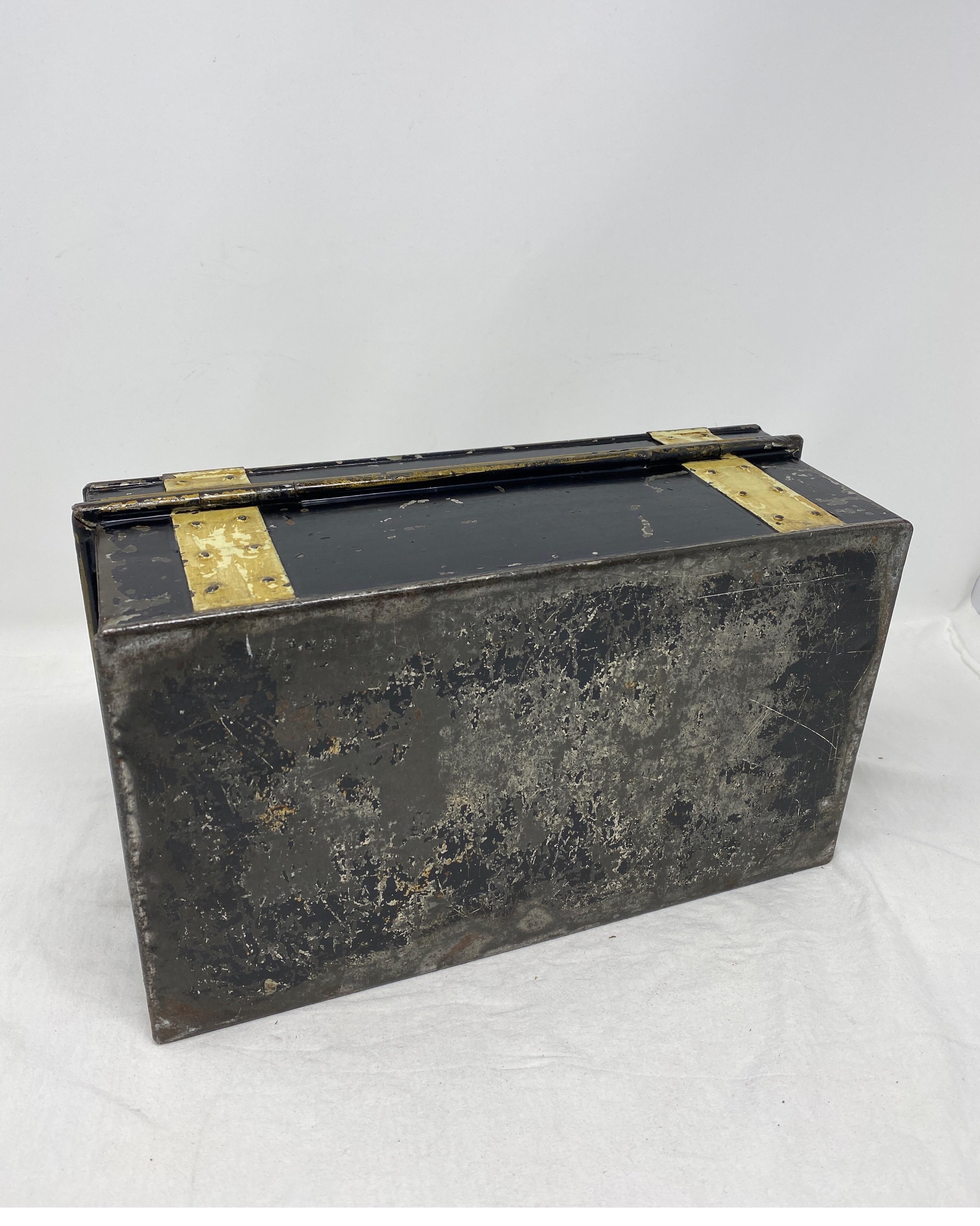 19th Century Metal English Cash Box 7