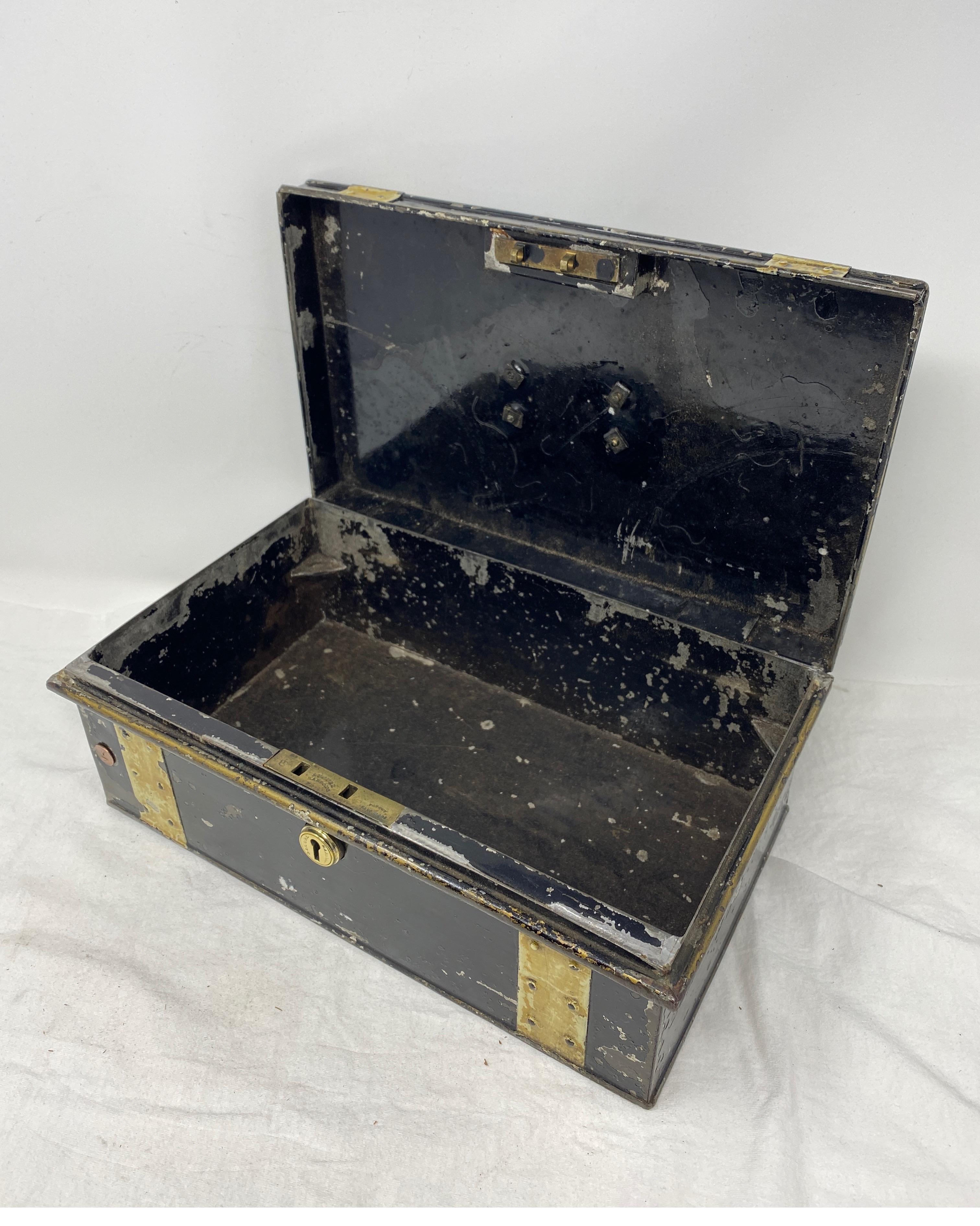19th Century Metal English Cash Box 2