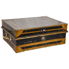 Antique 19th Century Metal English Cash Box