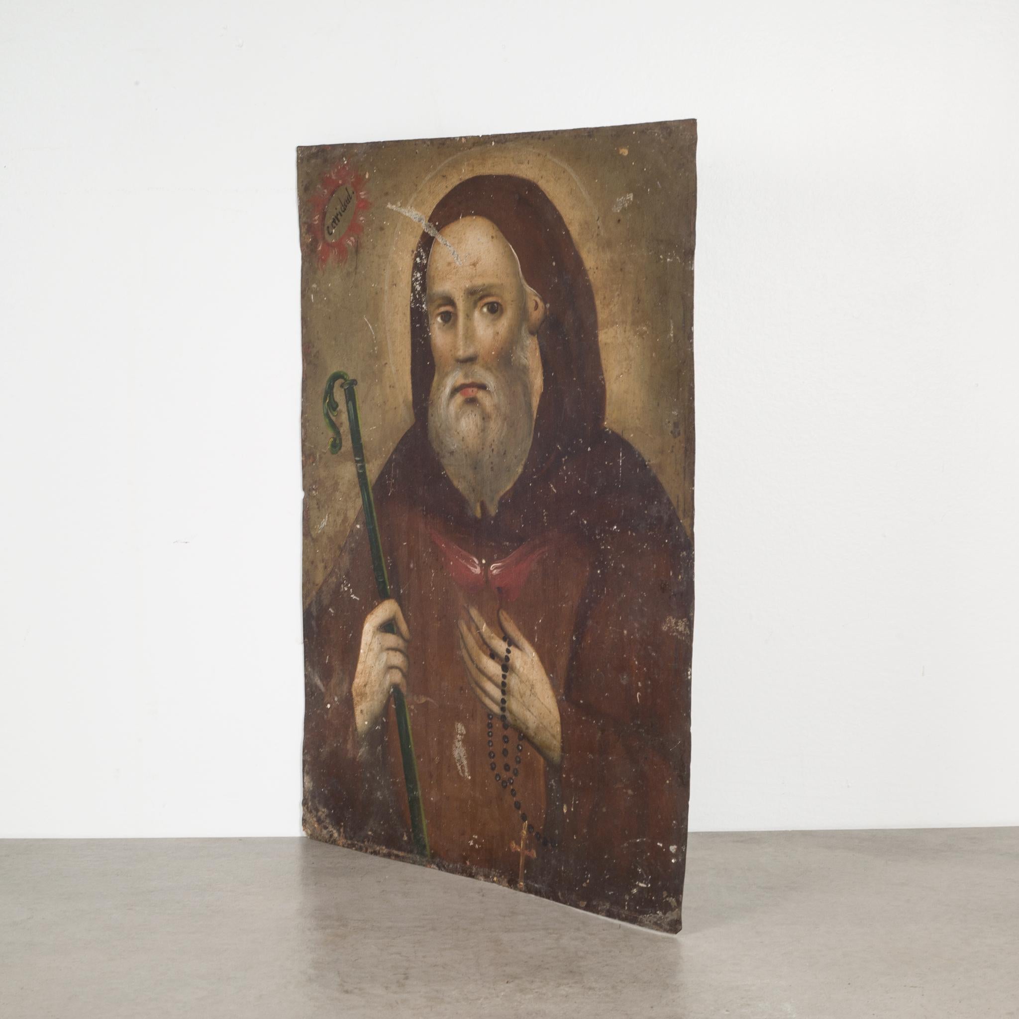 About

An original 19th century Mexican folk retablo of Saint Francis. Oil paint on tin.

St. Francis of Assisi, Italian San Francesco d’Assisi was born 1181-1182 in Assisi, duchy of Spoleto, Italy and died October 3, 1226. He was canonized July