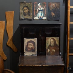 Retablo Saint Francis mexicain du 19ème siècle, vers 1880